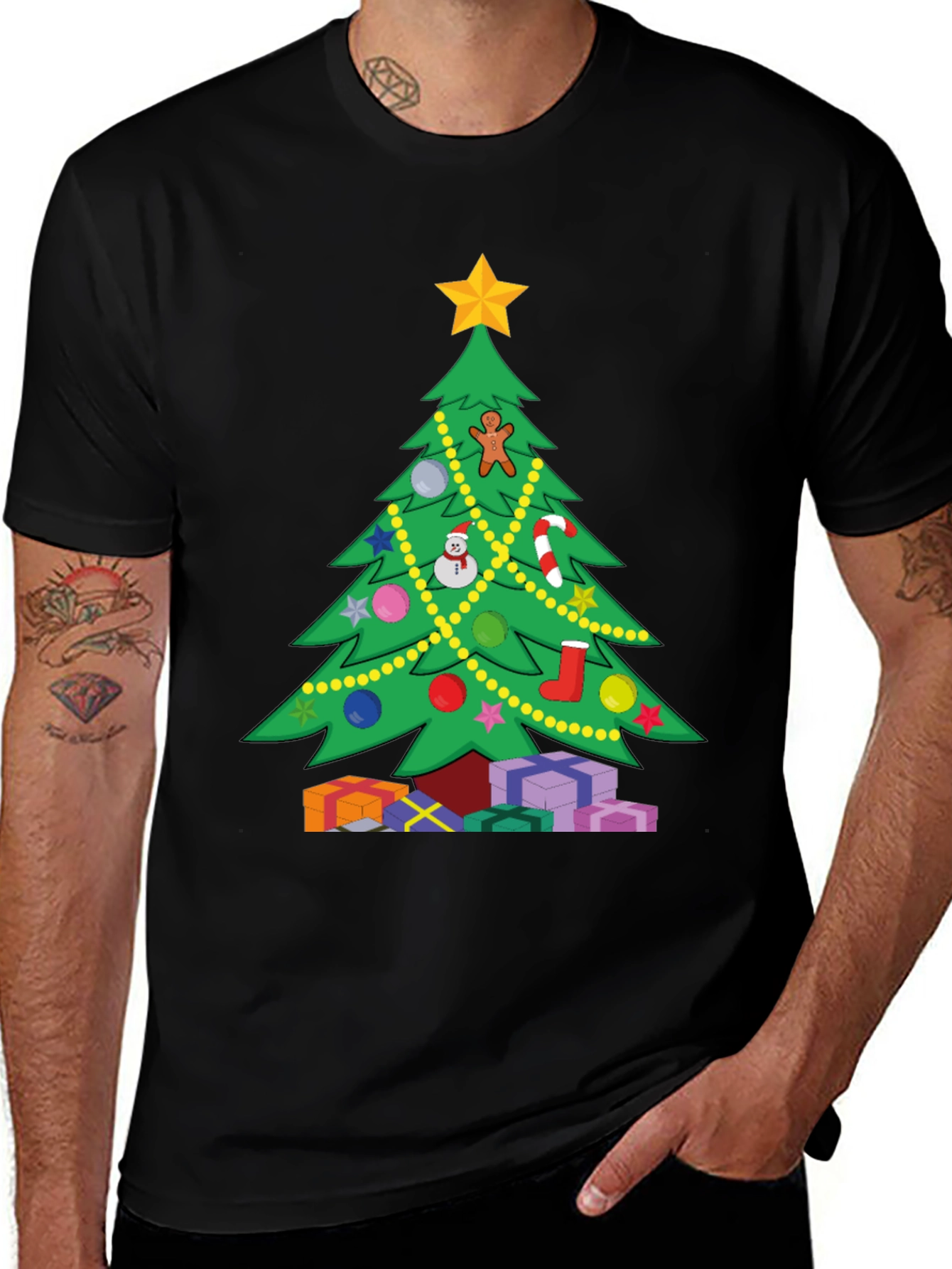 Festive Christmas Tree Graphic Tee