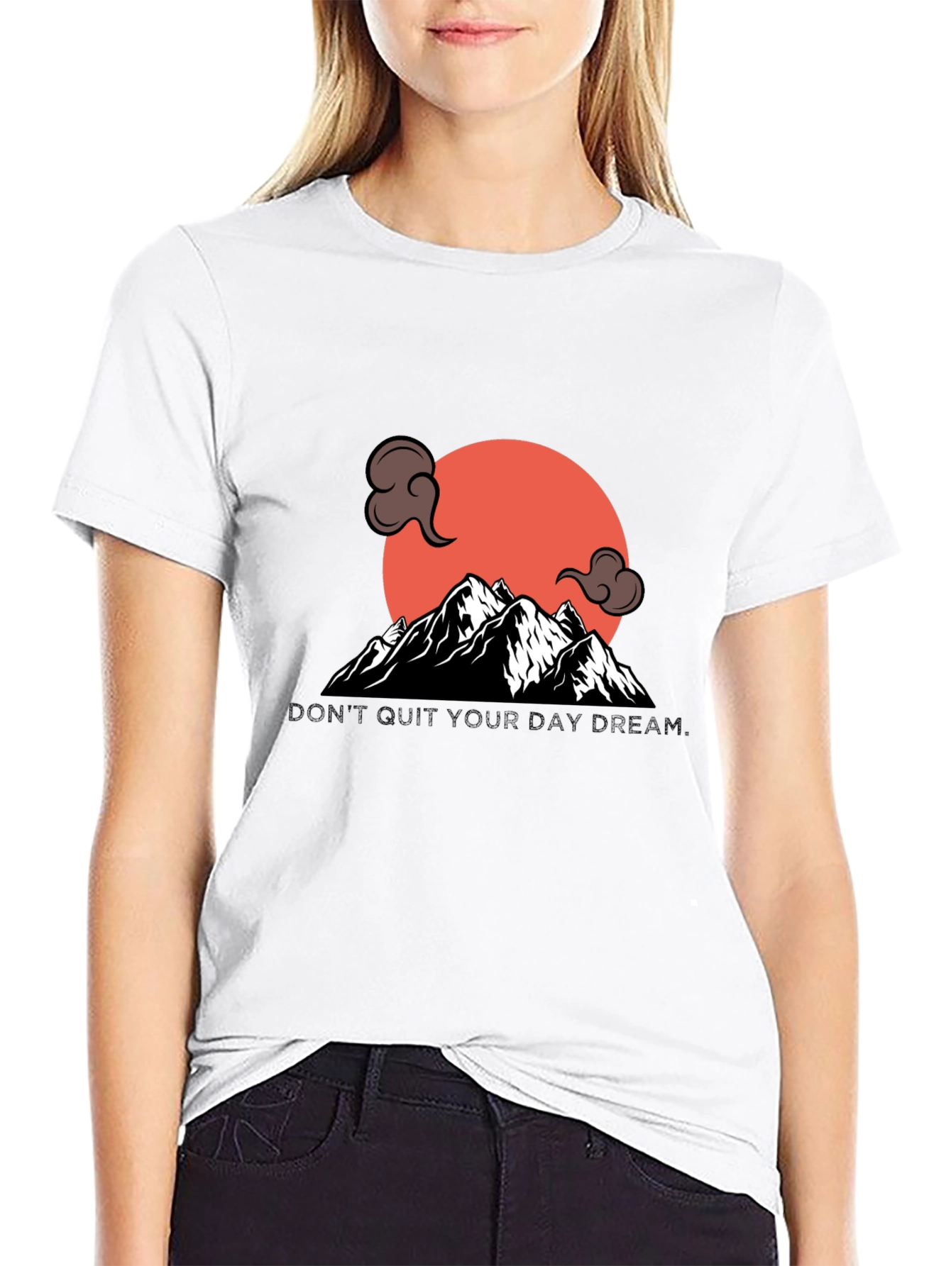Mountain Sunset Graphic Tee - Stylish Black T-Shirt