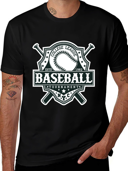 Baseball League Tournament Black T-Shirt