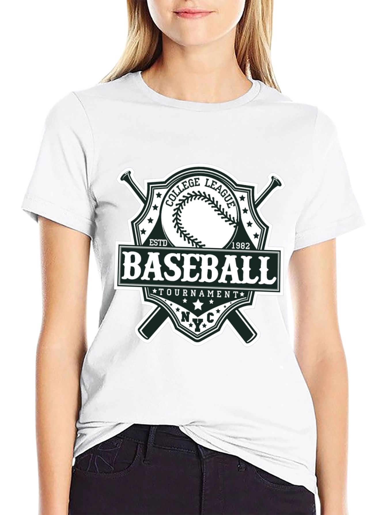 Baseball League Tournament Black T-Shirt