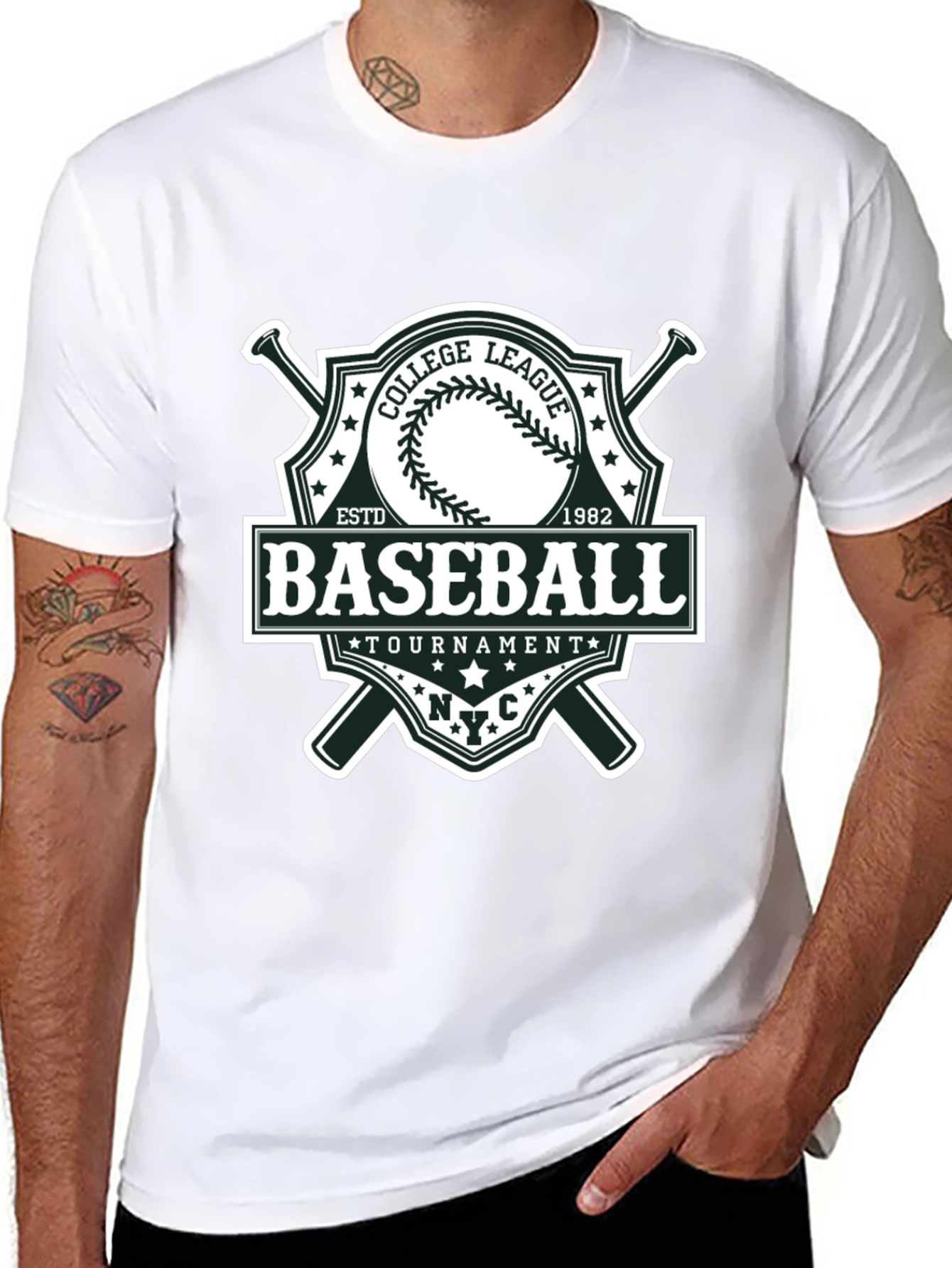 Baseball League Tournament Black T-Shirt