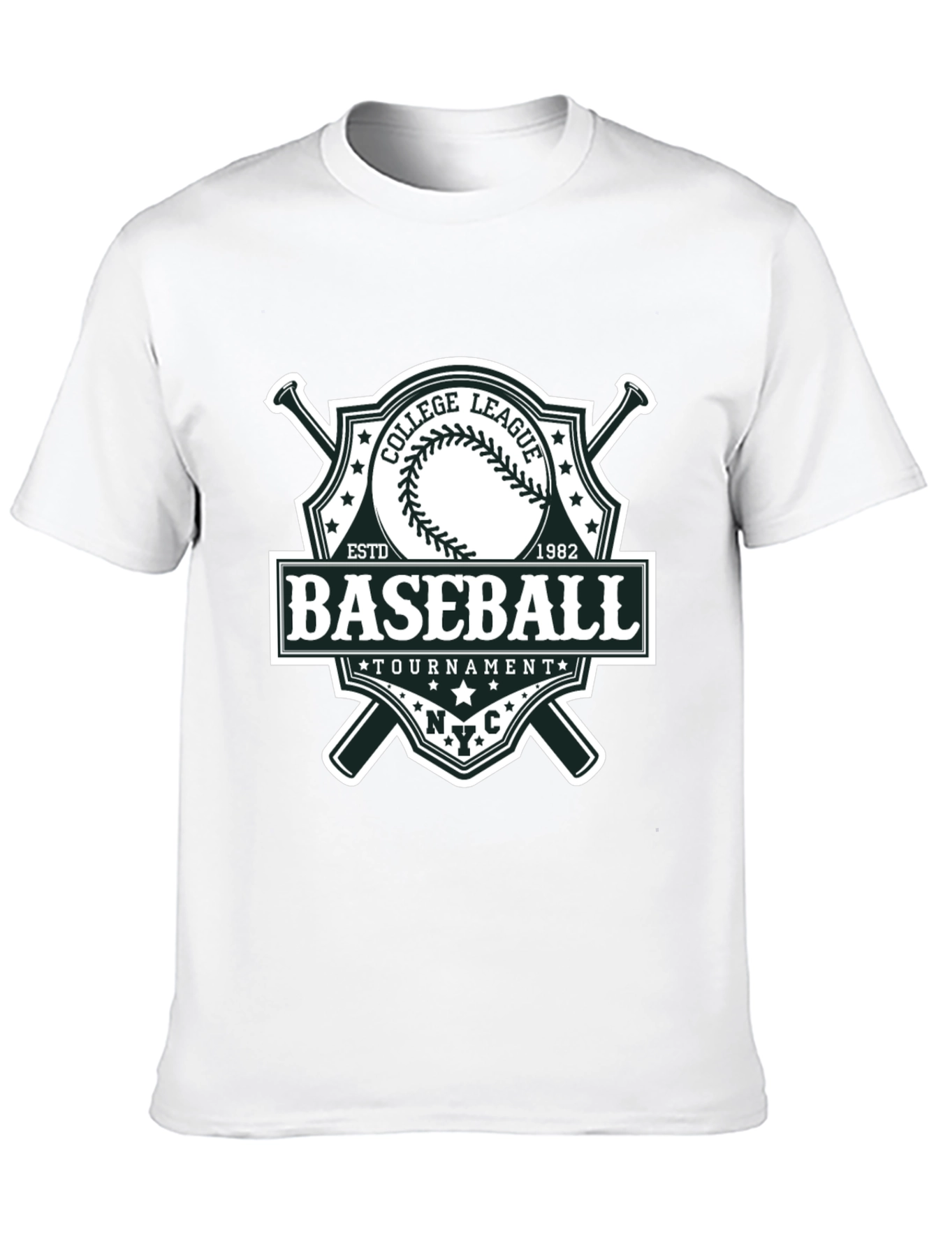 Baseball League Tournament Black T-Shirt