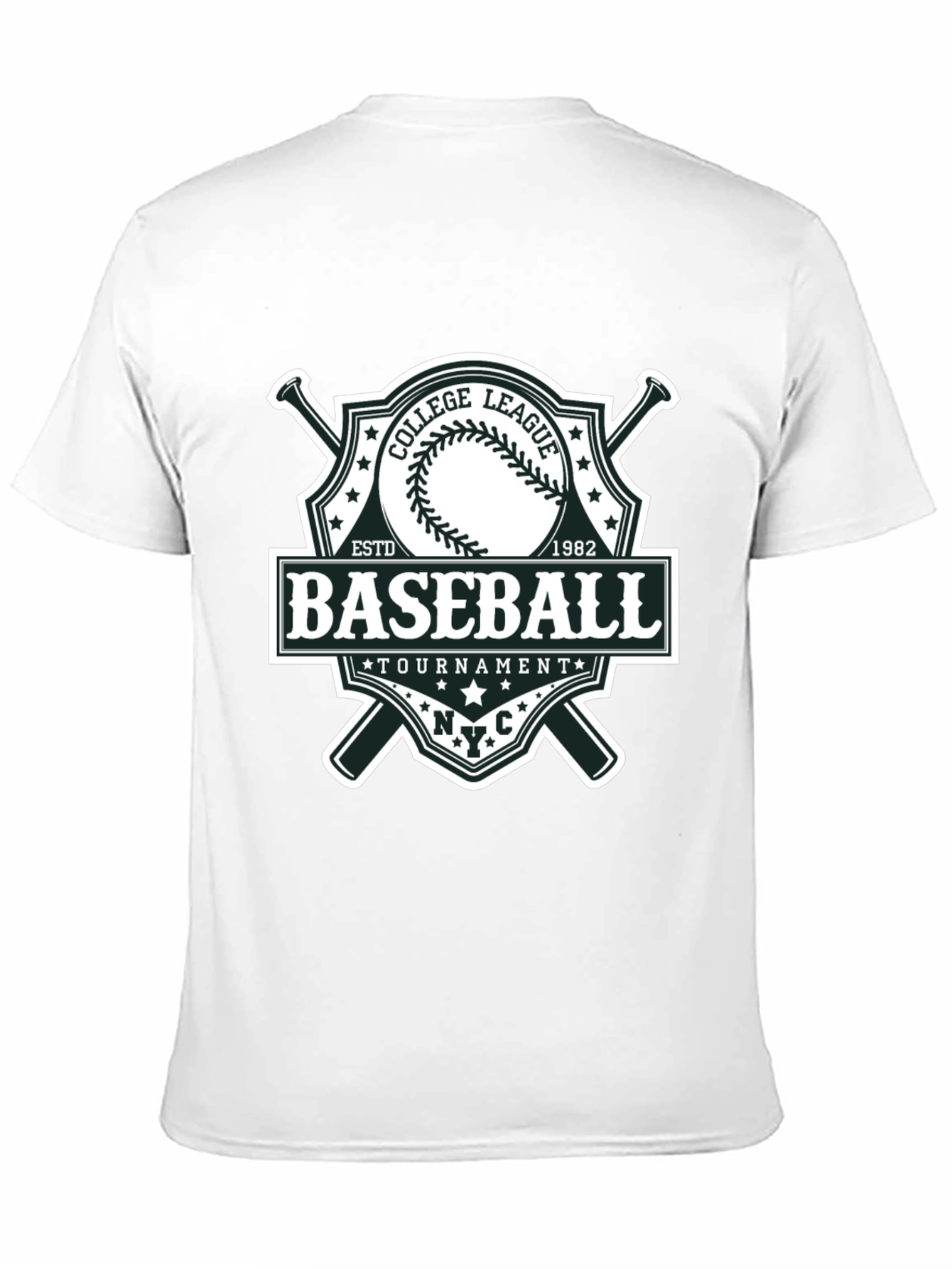 Baseball League Tournament Black T-Shirt