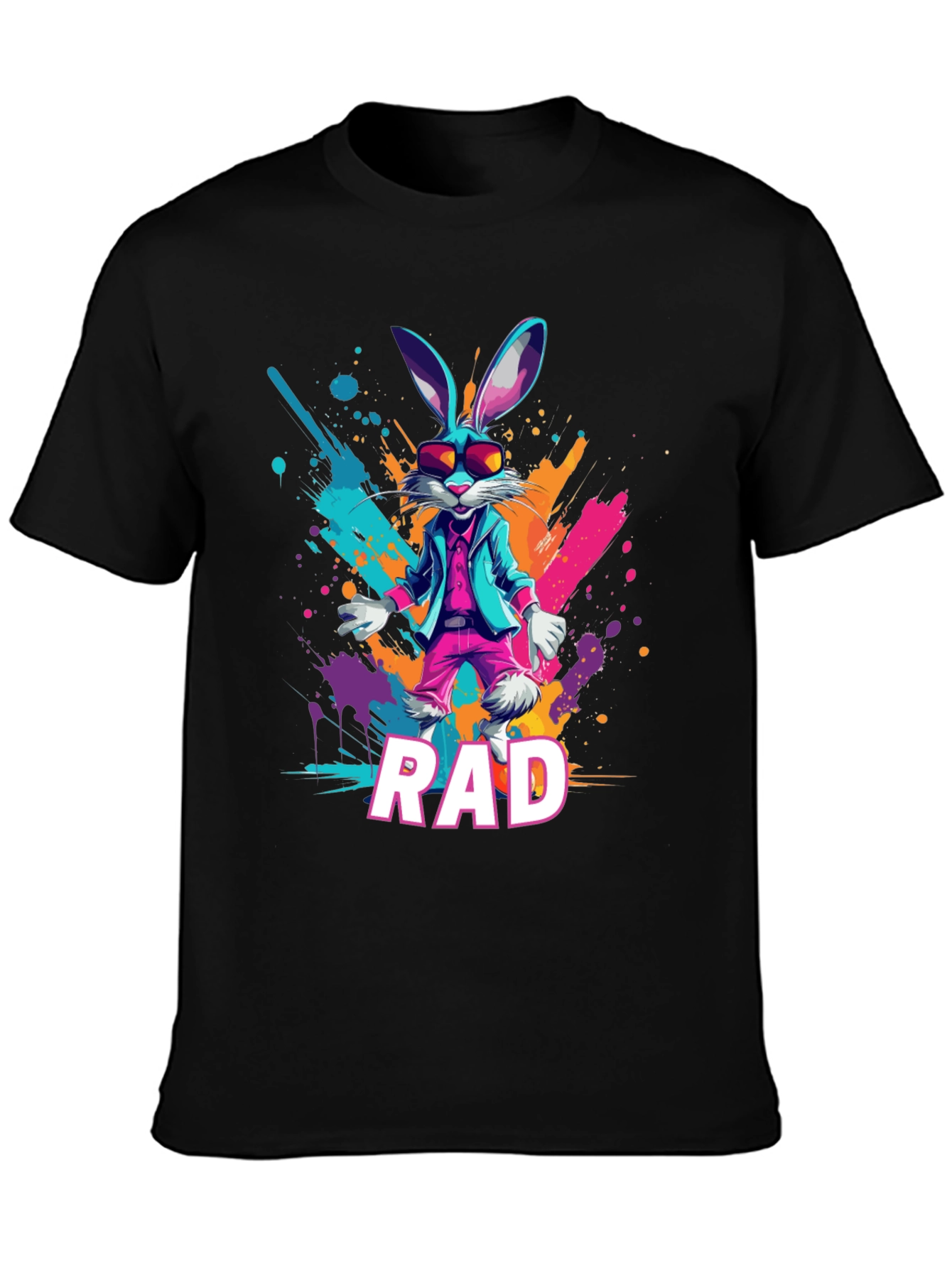 Rad Rabbit Graphic Tee - Cool Trendy Design