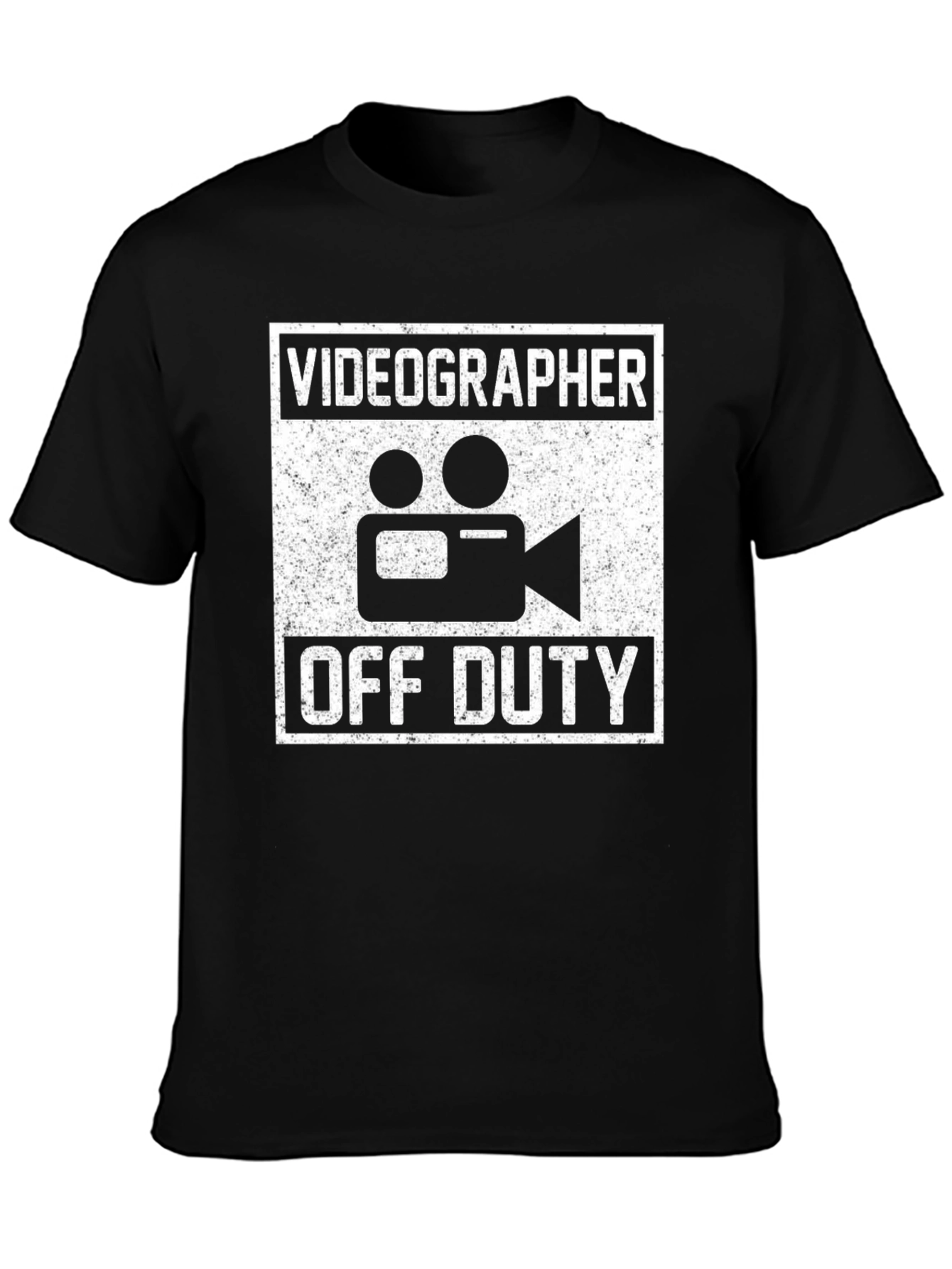 Videographer Off Duty Graphic T-Shirt - Black