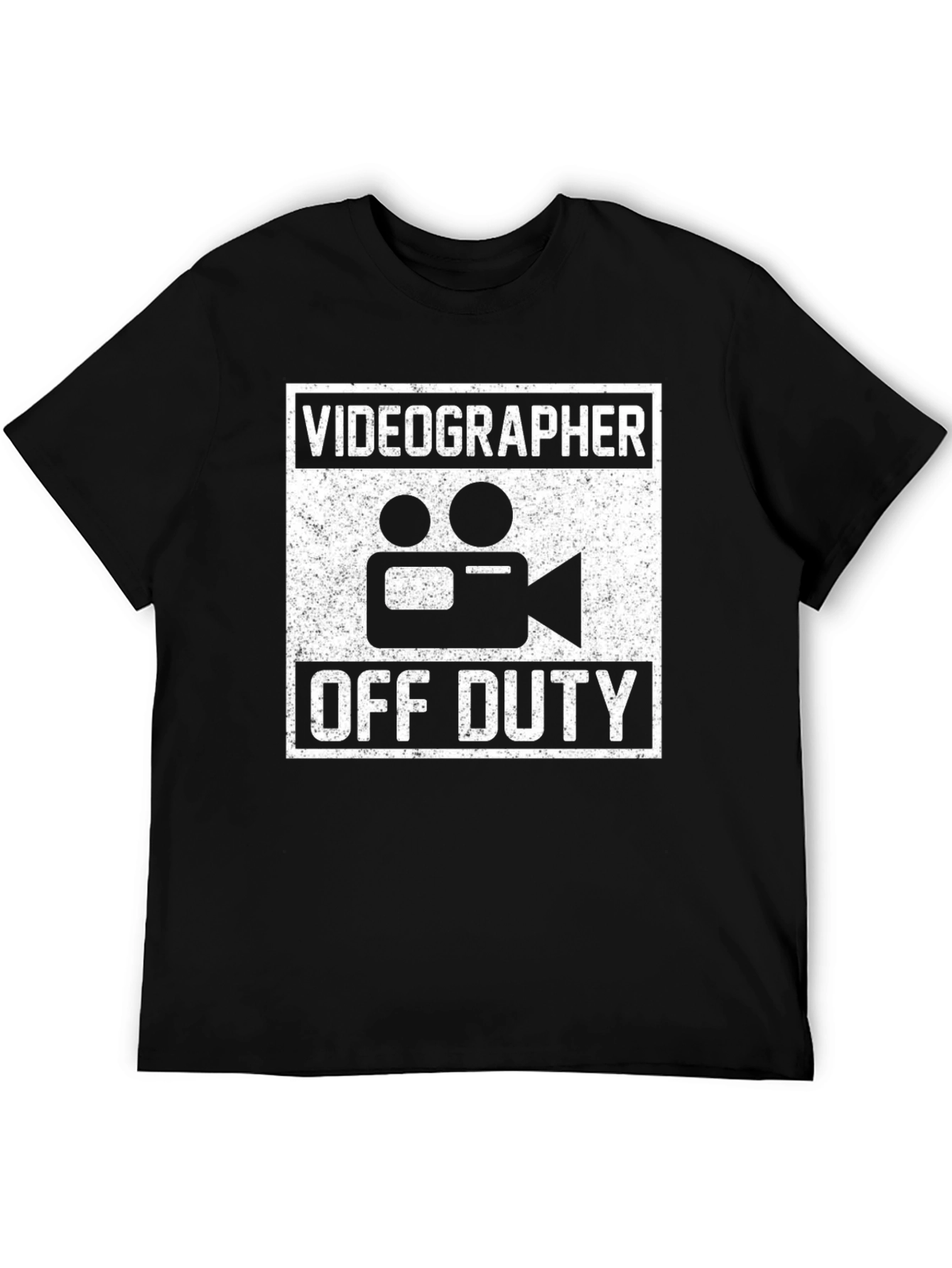 Videographer Off Duty Graphic T-Shirt - Black