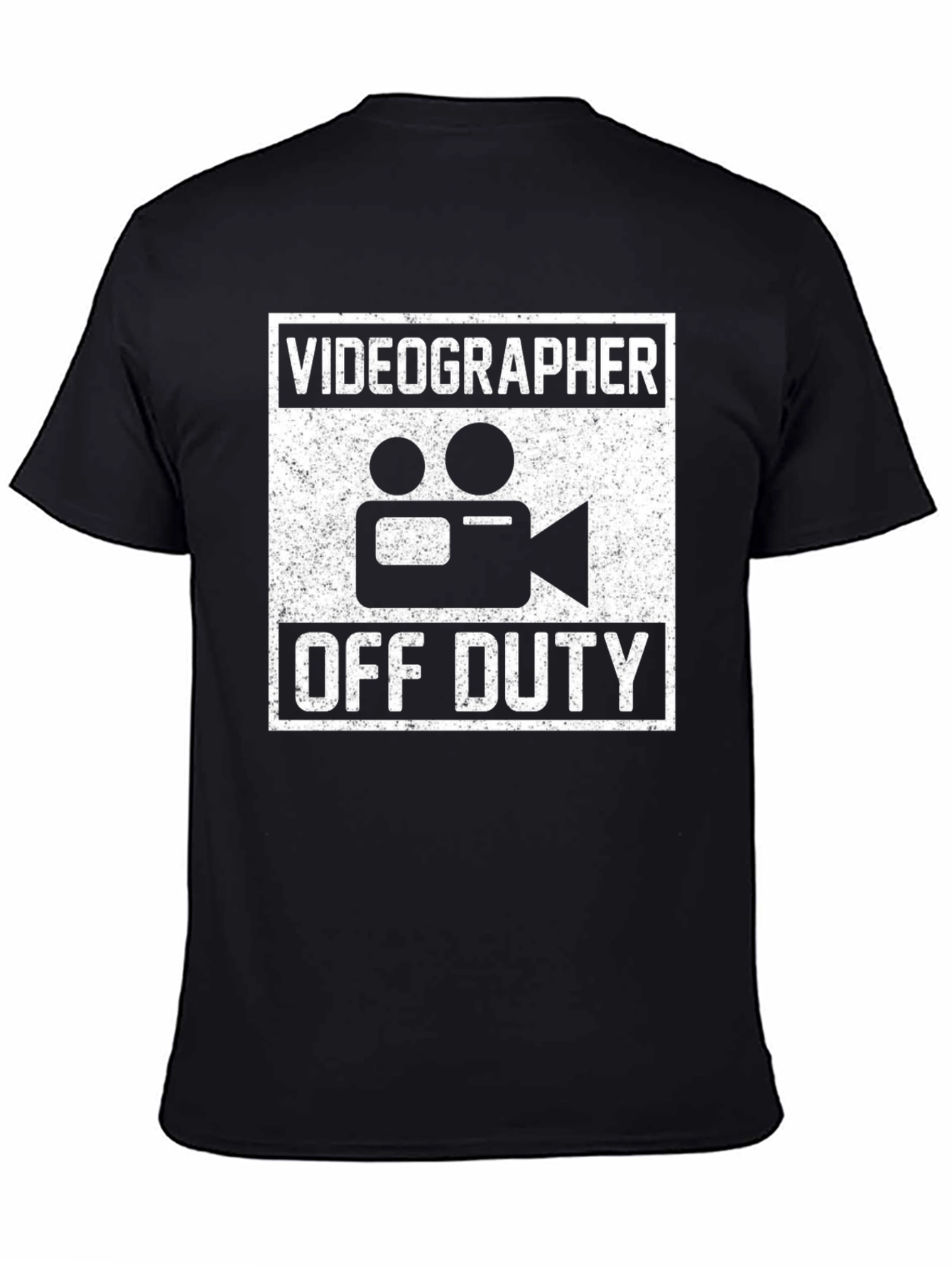 Videographer Off Duty Graphic T-Shirt - Black
