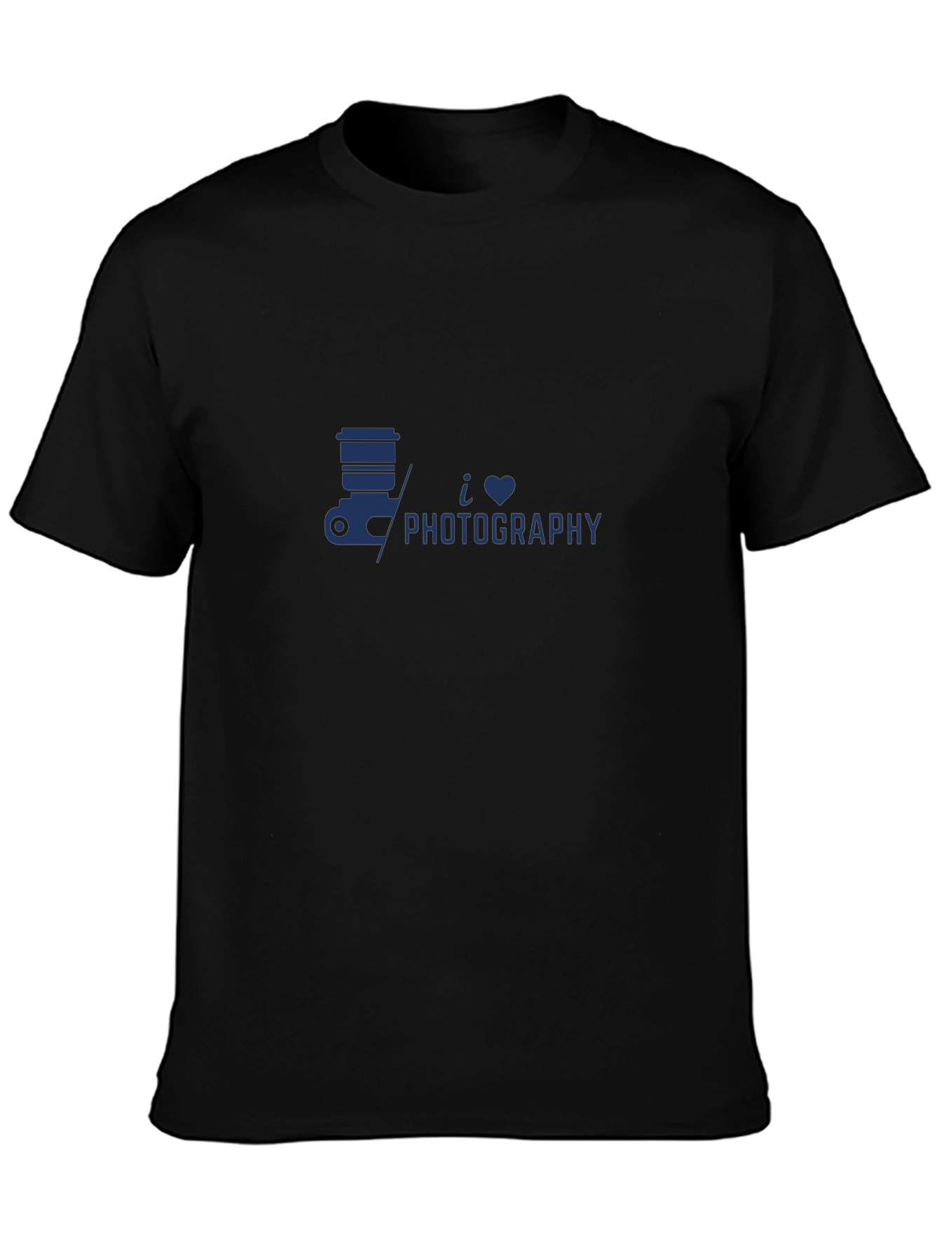I Love Photography Graphic T-Shirt - Black