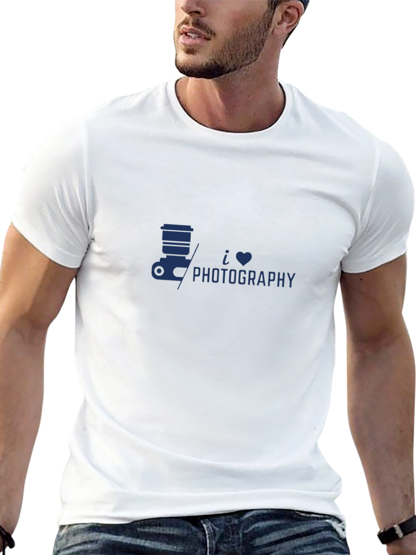 I Love Photography Graphic T-Shirt - Black