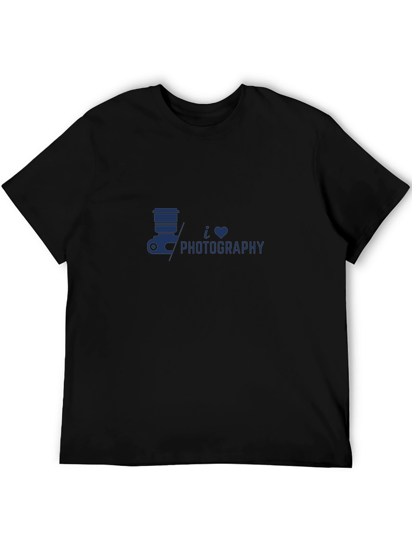 I Love Photography Graphic T-Shirt - Black
