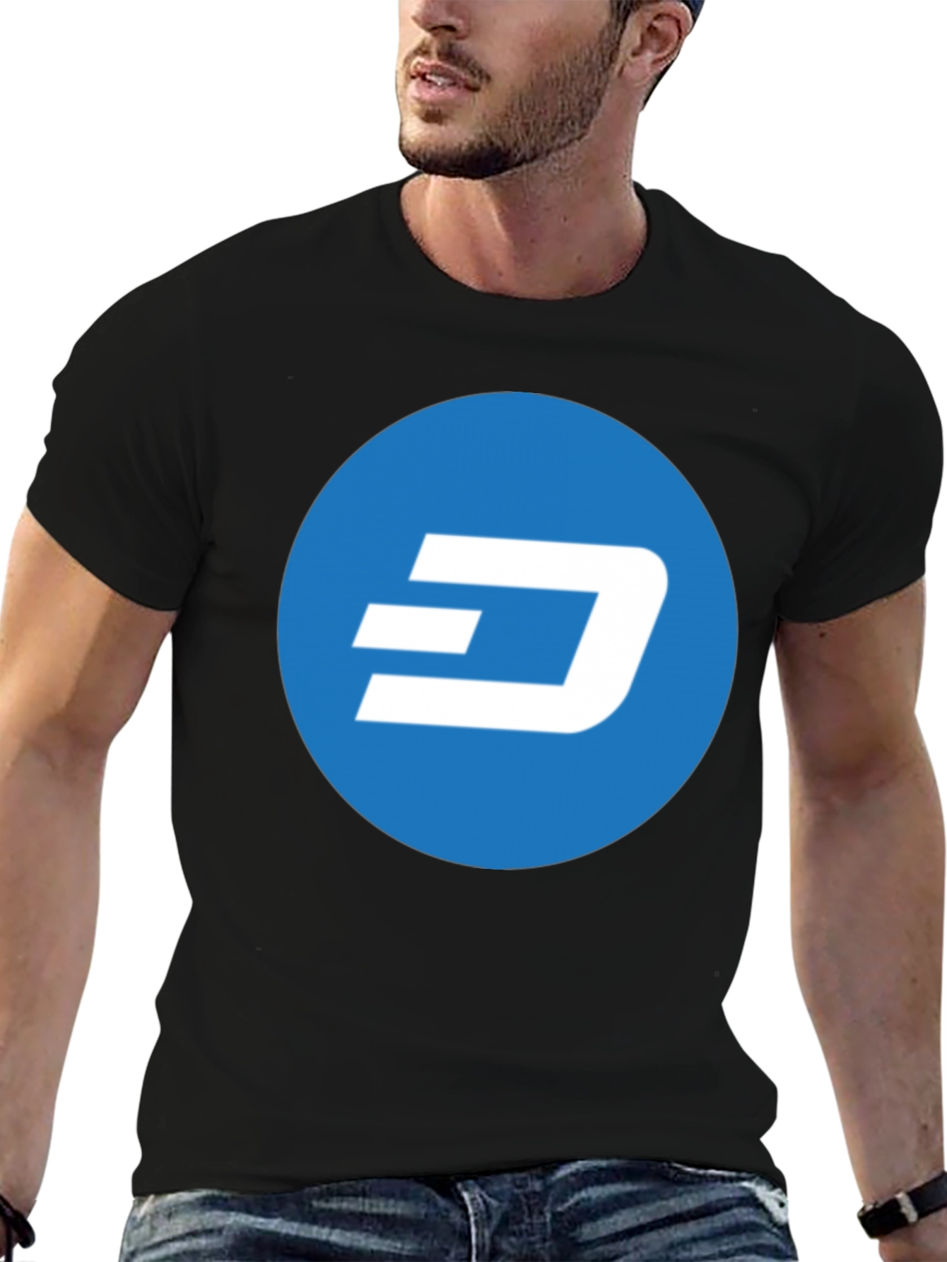 DASH Cryptocurrency Logo Black T-Shirt