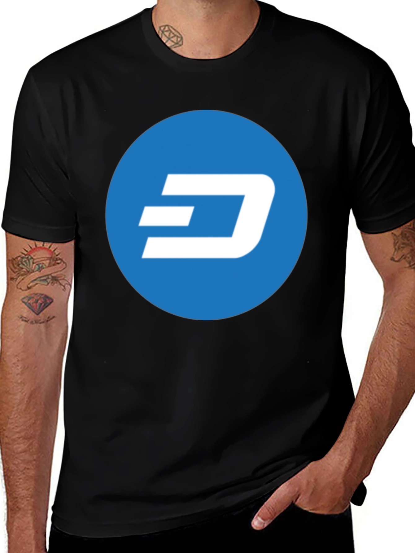 DASH Cryptocurrency Logo Black T-Shirt