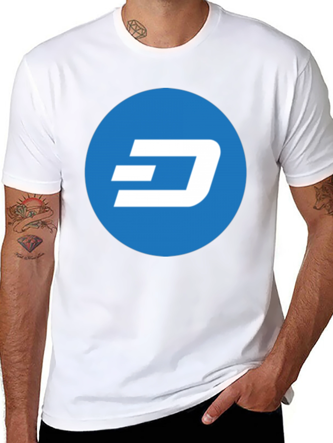 DASH Cryptocurrency Logo Black T-Shirt