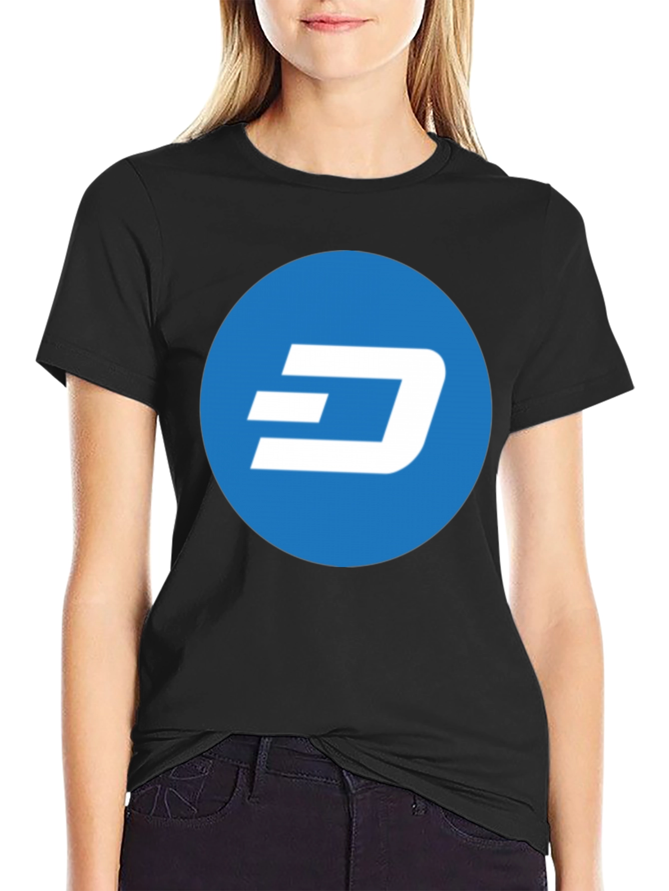 DASH Cryptocurrency Logo Black T-Shirt