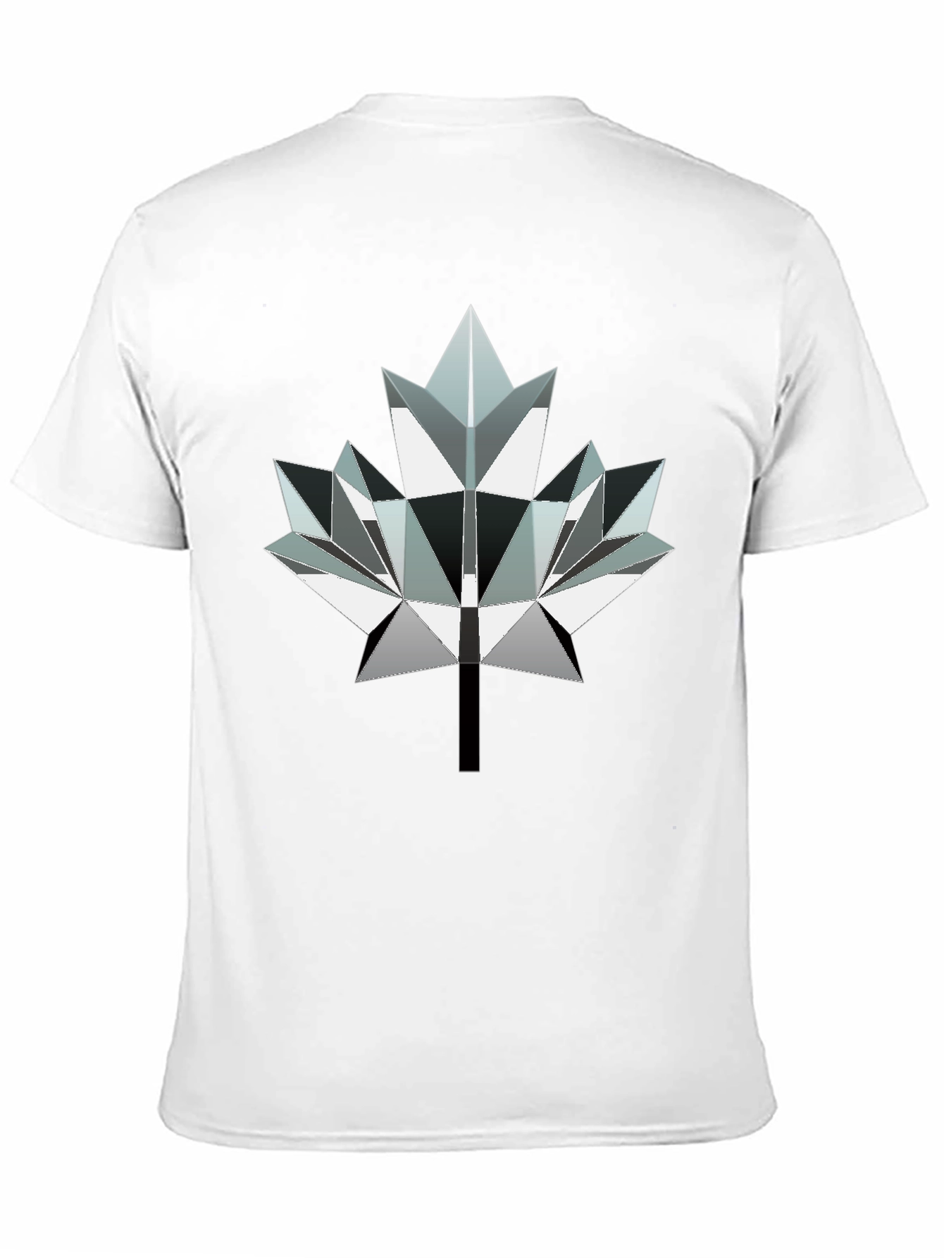Geometric Maple Leaf Graphic Tee - Modern Canada Style