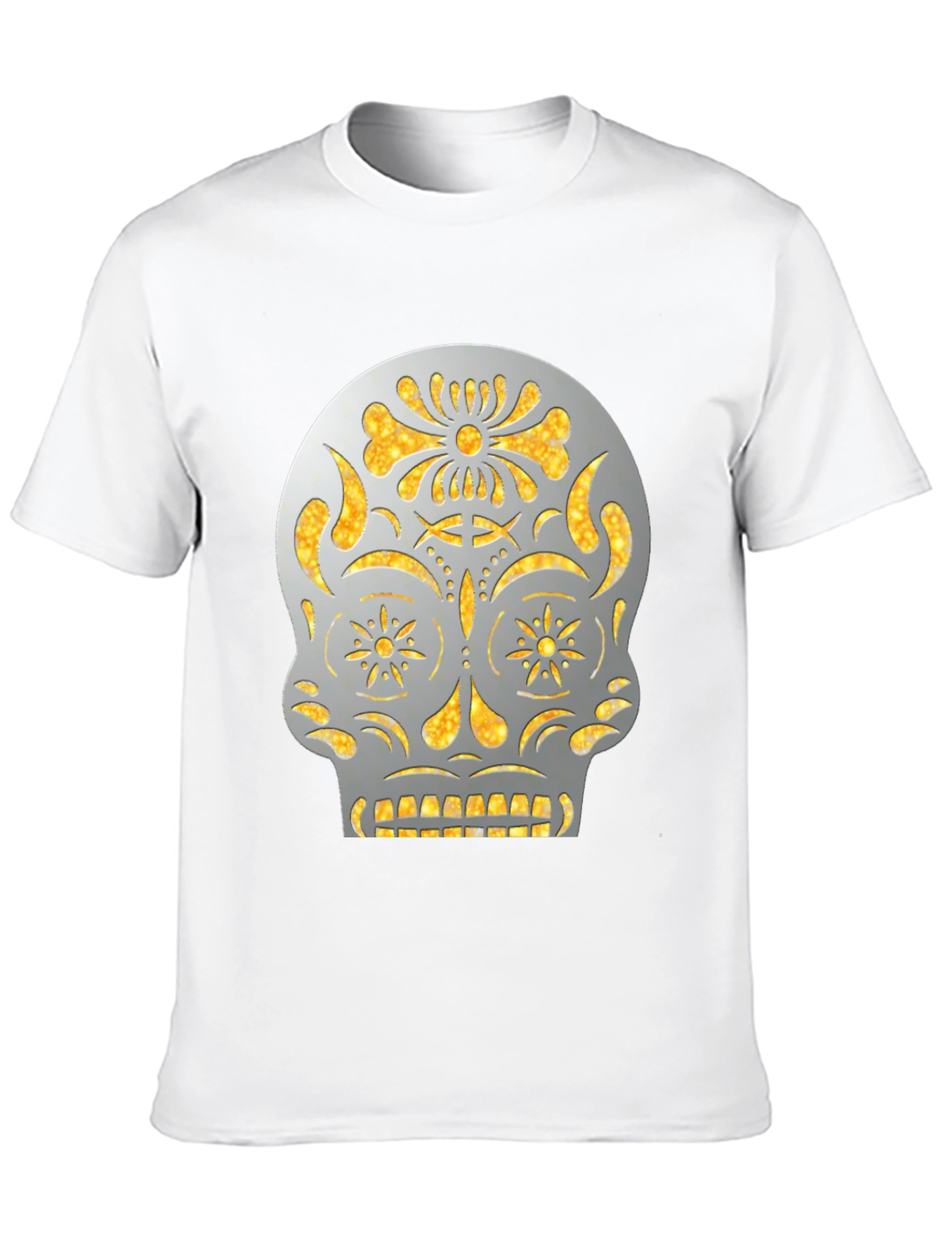 Sugar Skull Graphic Tee - Black Cotton Casual Shirt
