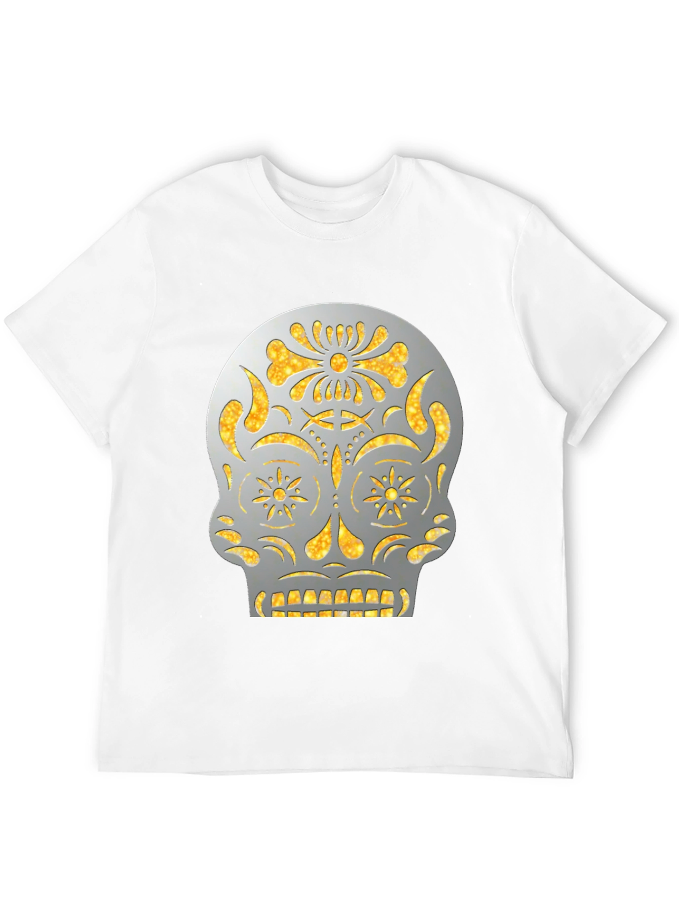 Sugar Skull Graphic Tee - Black Cotton Casual Shirt