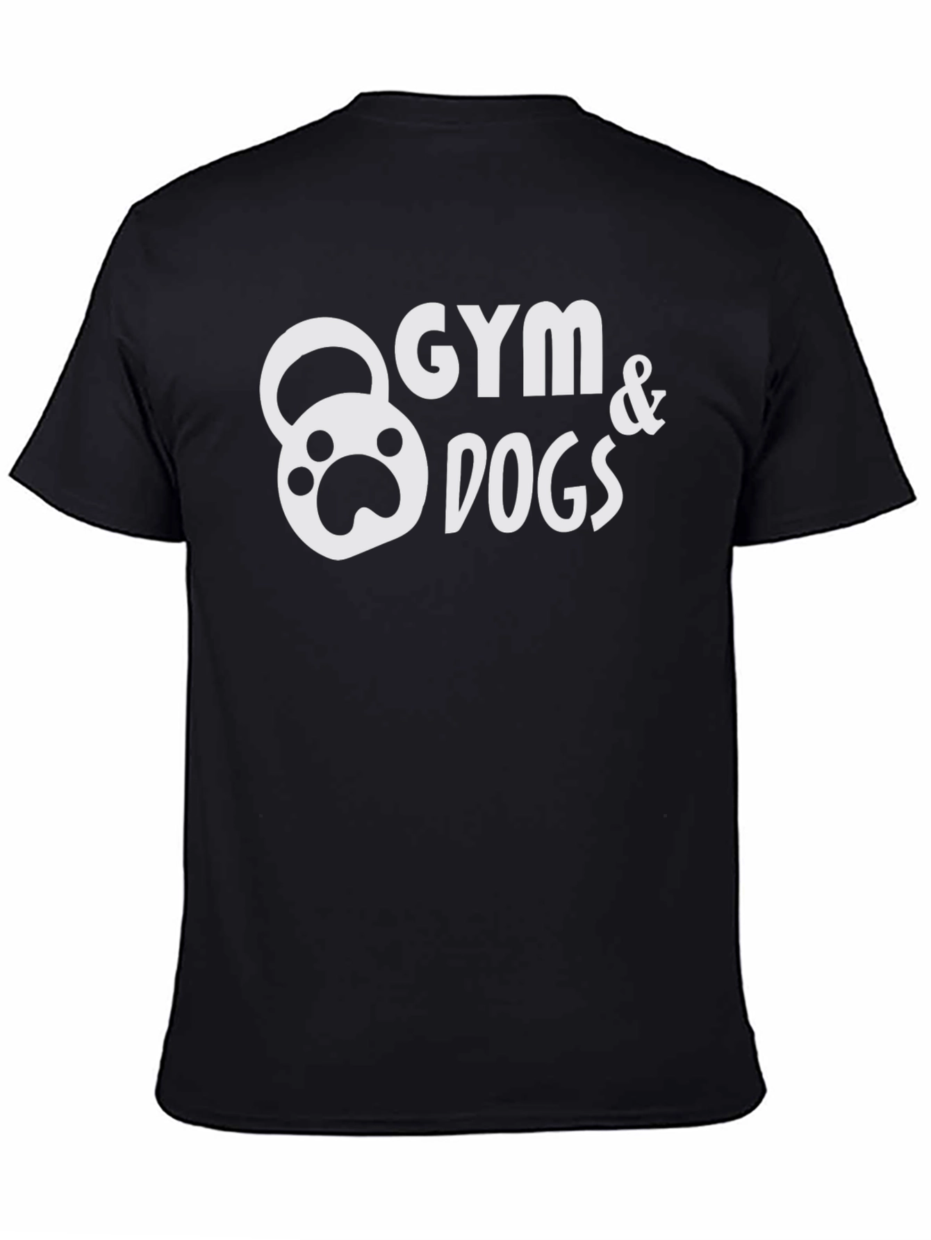 Gym & Dogs Graphic Tee - Black Cotton T-Shirt