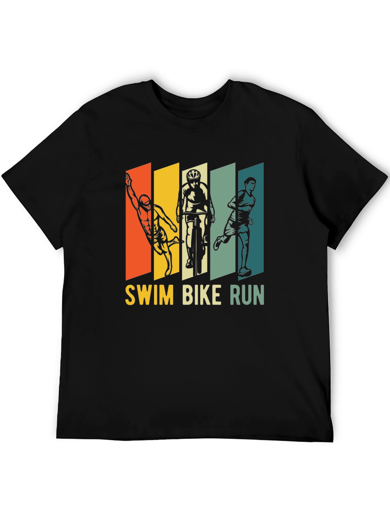 Triathlon T-Shirt: Swim Bike Run - Sporty Design
