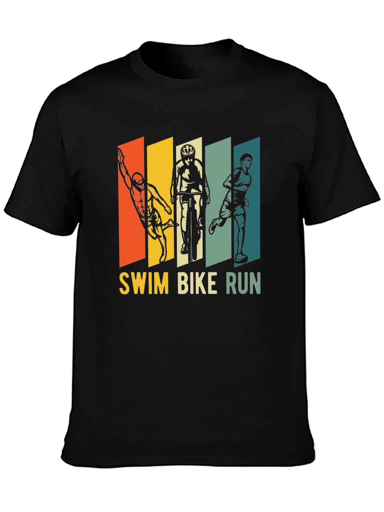 Triathlon T-Shirt: Swim Bike Run - Sporty Design