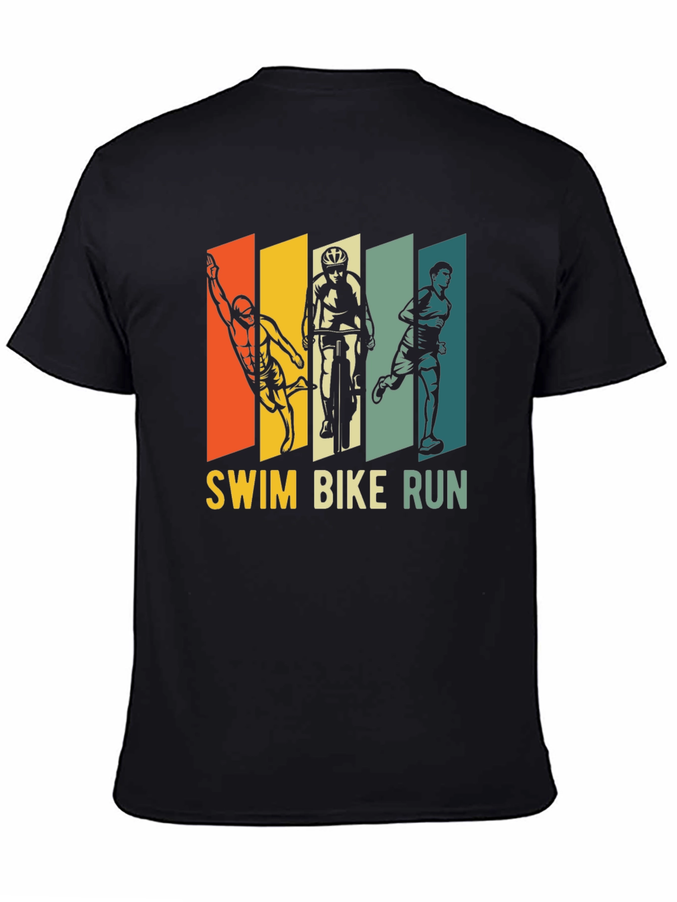 Triathlon T-Shirt: Swim Bike Run - Sporty Design
