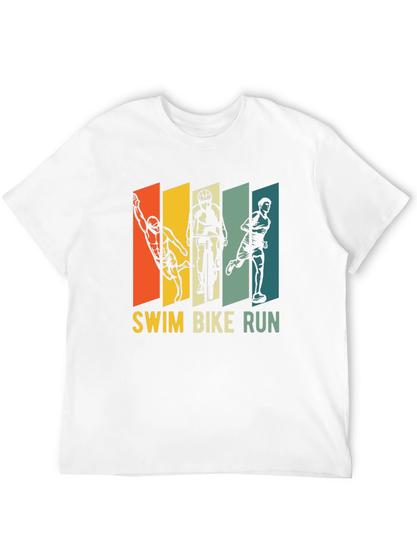 Triathlon T-Shirt: Swim Bike Run - Sporty Design