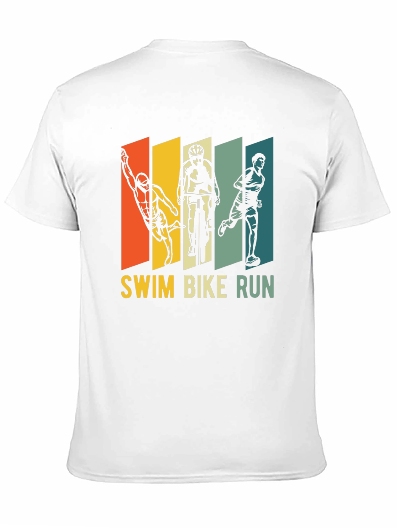 Triathlon T-Shirt: Swim Bike Run - Sporty Design