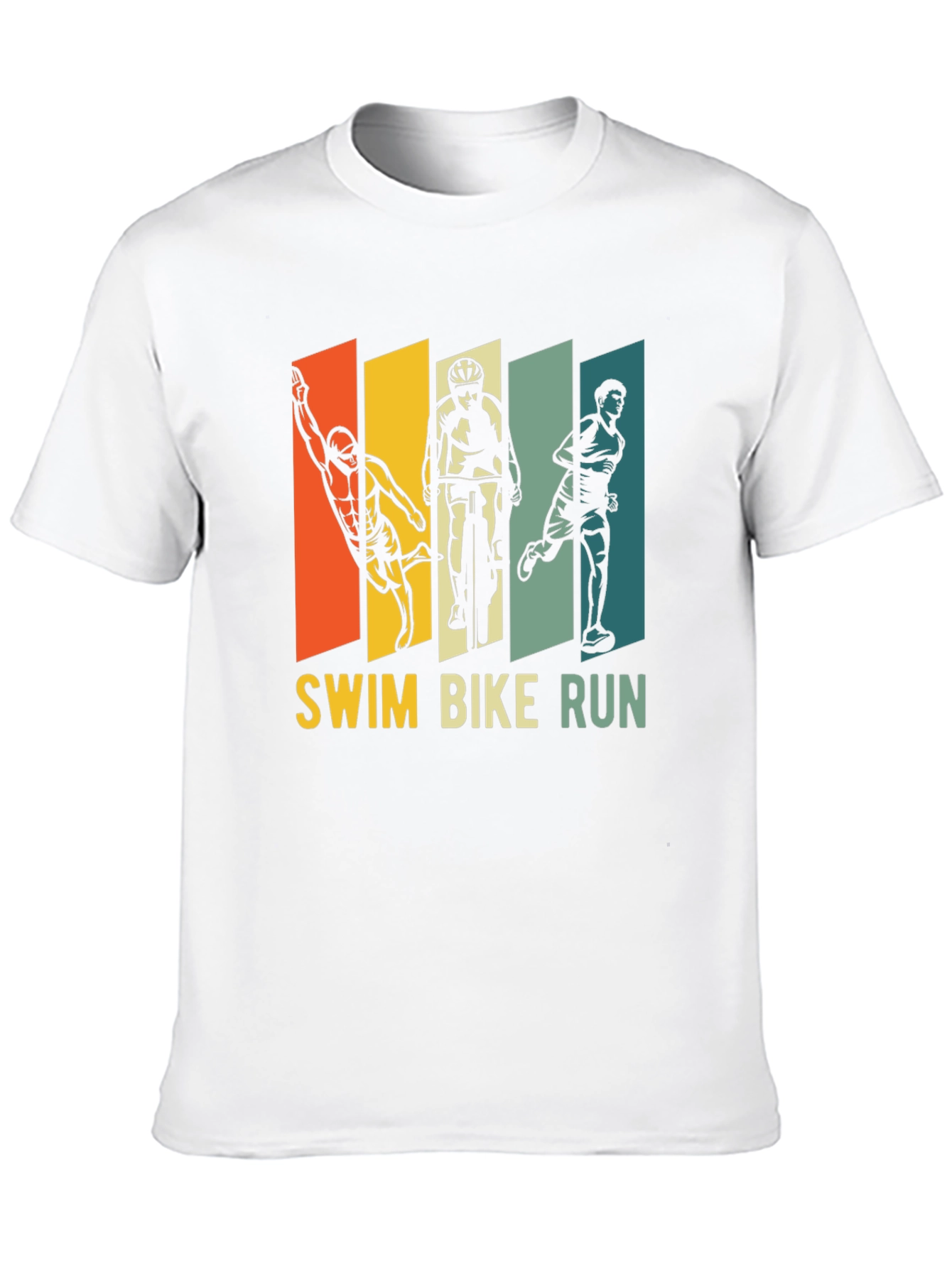 Triathlon T-Shirt: Swim Bike Run - Sporty Design