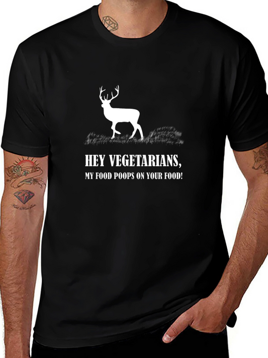 Funny Vegetarian Hunting Graphic T-Shirt