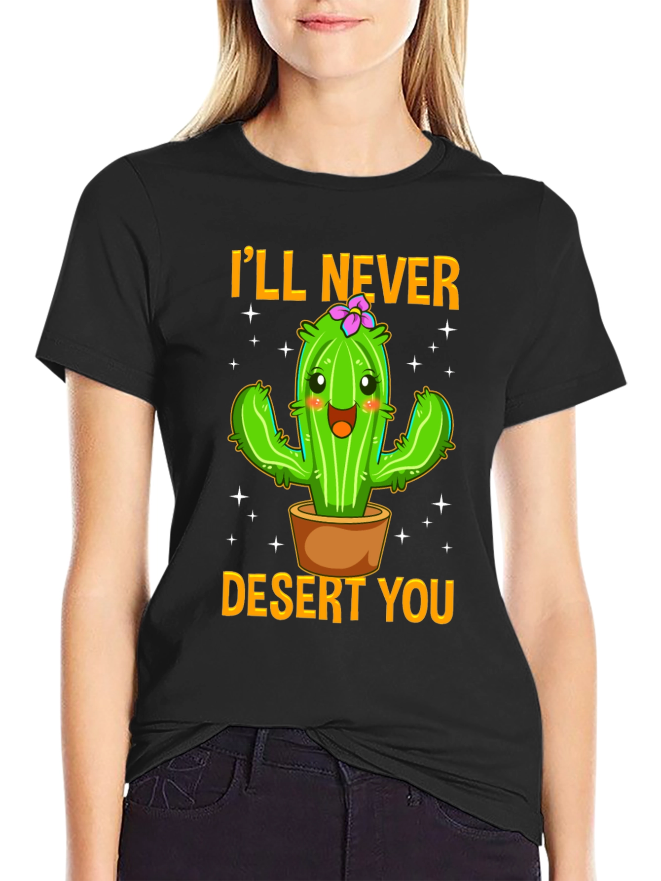 Ill Never Desert You Cactus Graphic Tee