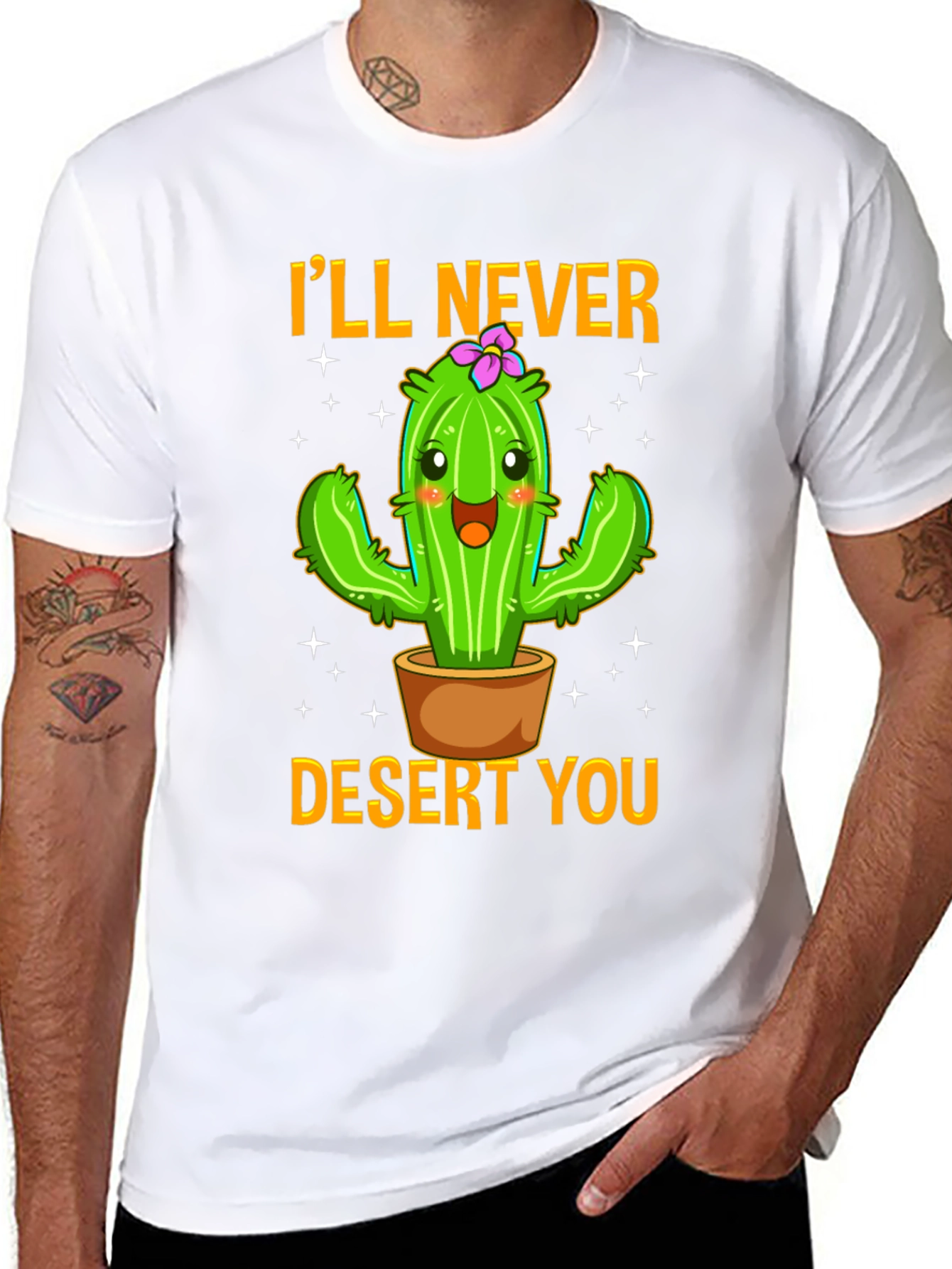 Ill Never Desert You Cactus Graphic Tee
