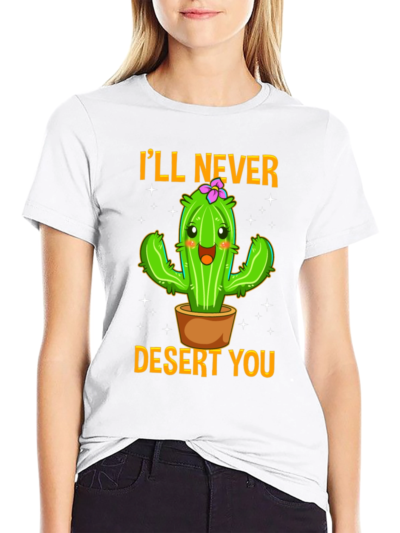 Ill Never Desert You Cactus Graphic Tee