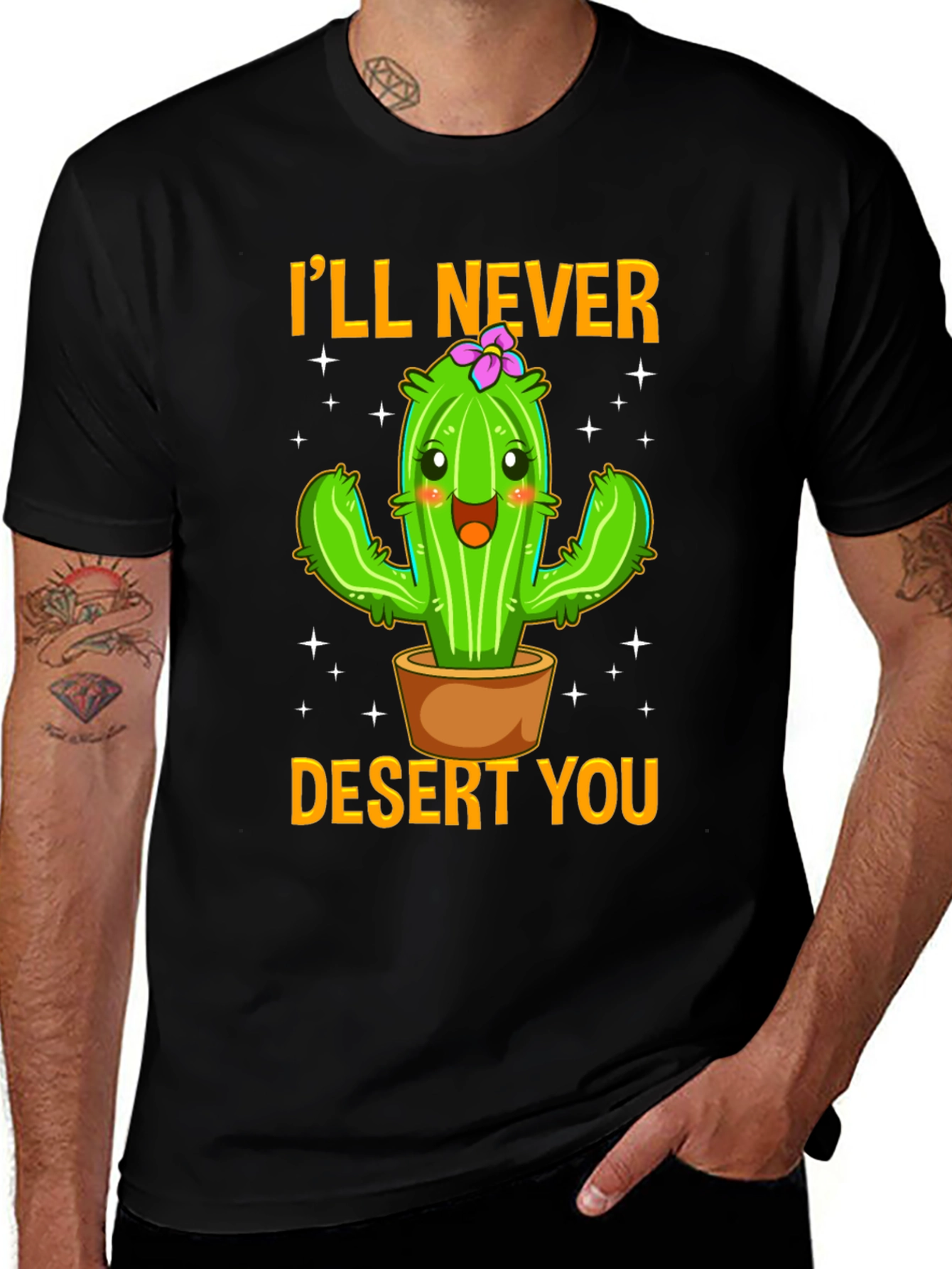 Ill Never Desert You Cactus Graphic Tee