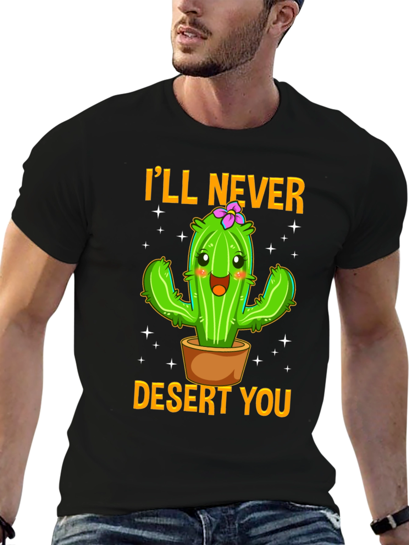 Ill Never Desert You Cactus Graphic Tee