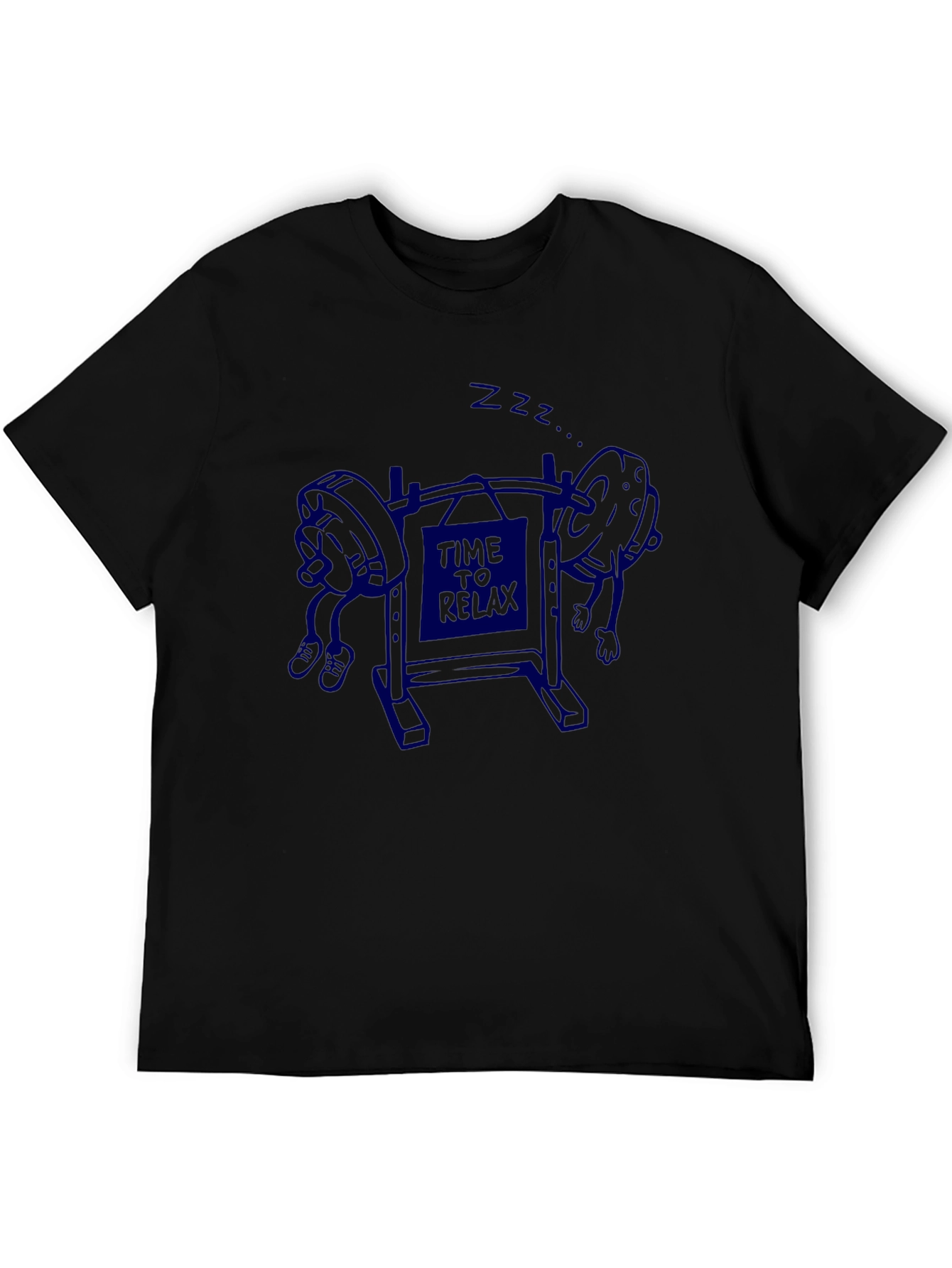 Time to Relax Graphic T-Shirt - Black
