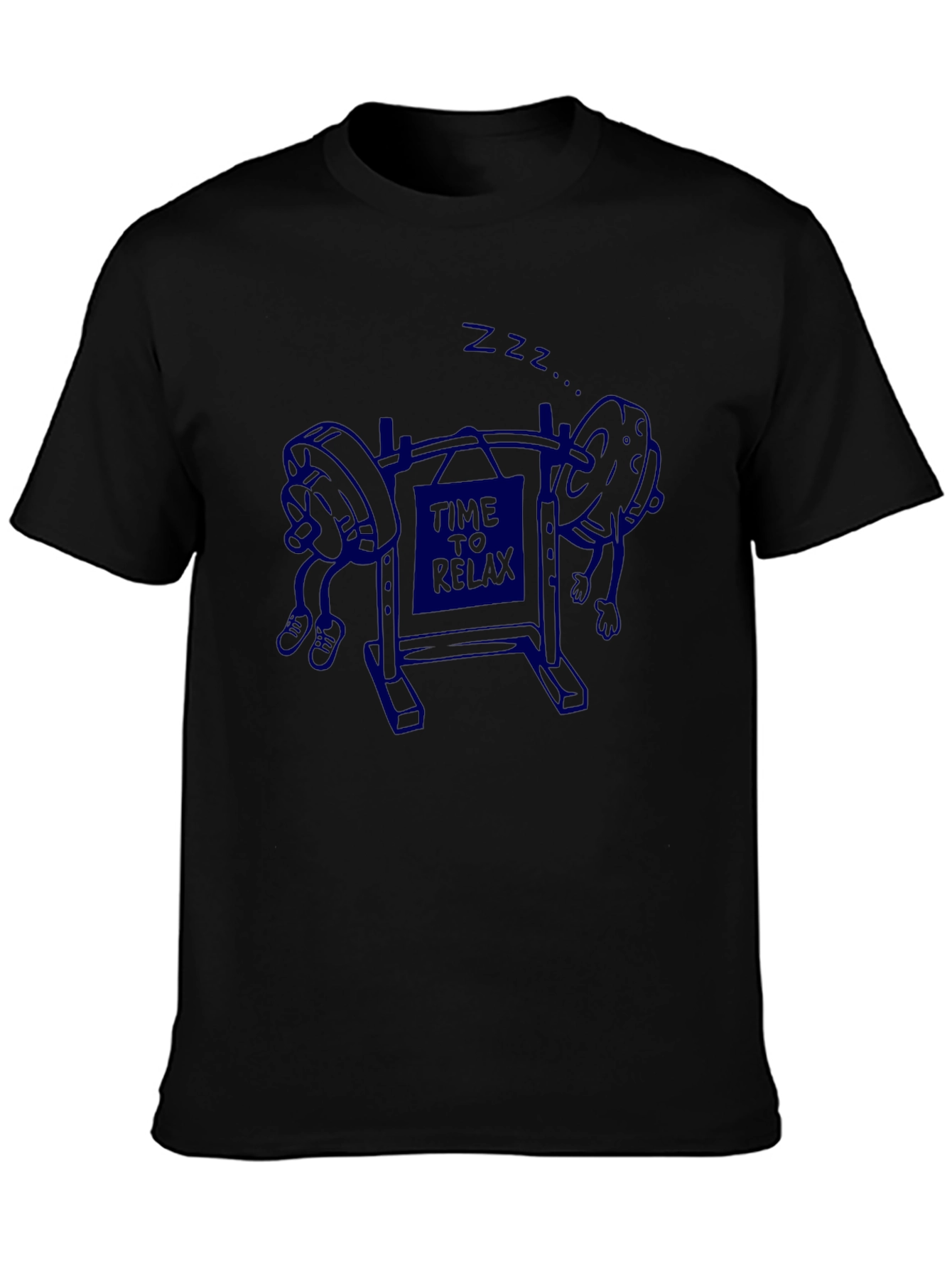 Time to Relax Graphic T-Shirt - Black