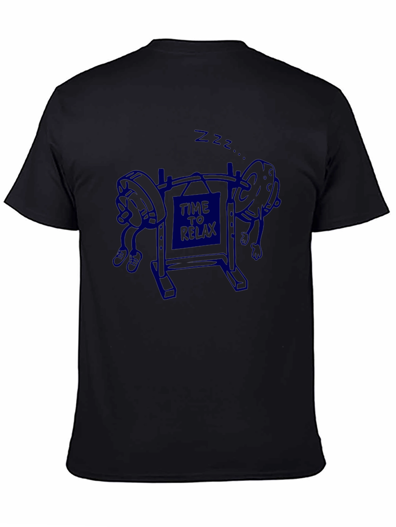 Time to Relax Graphic T-Shirt - Black