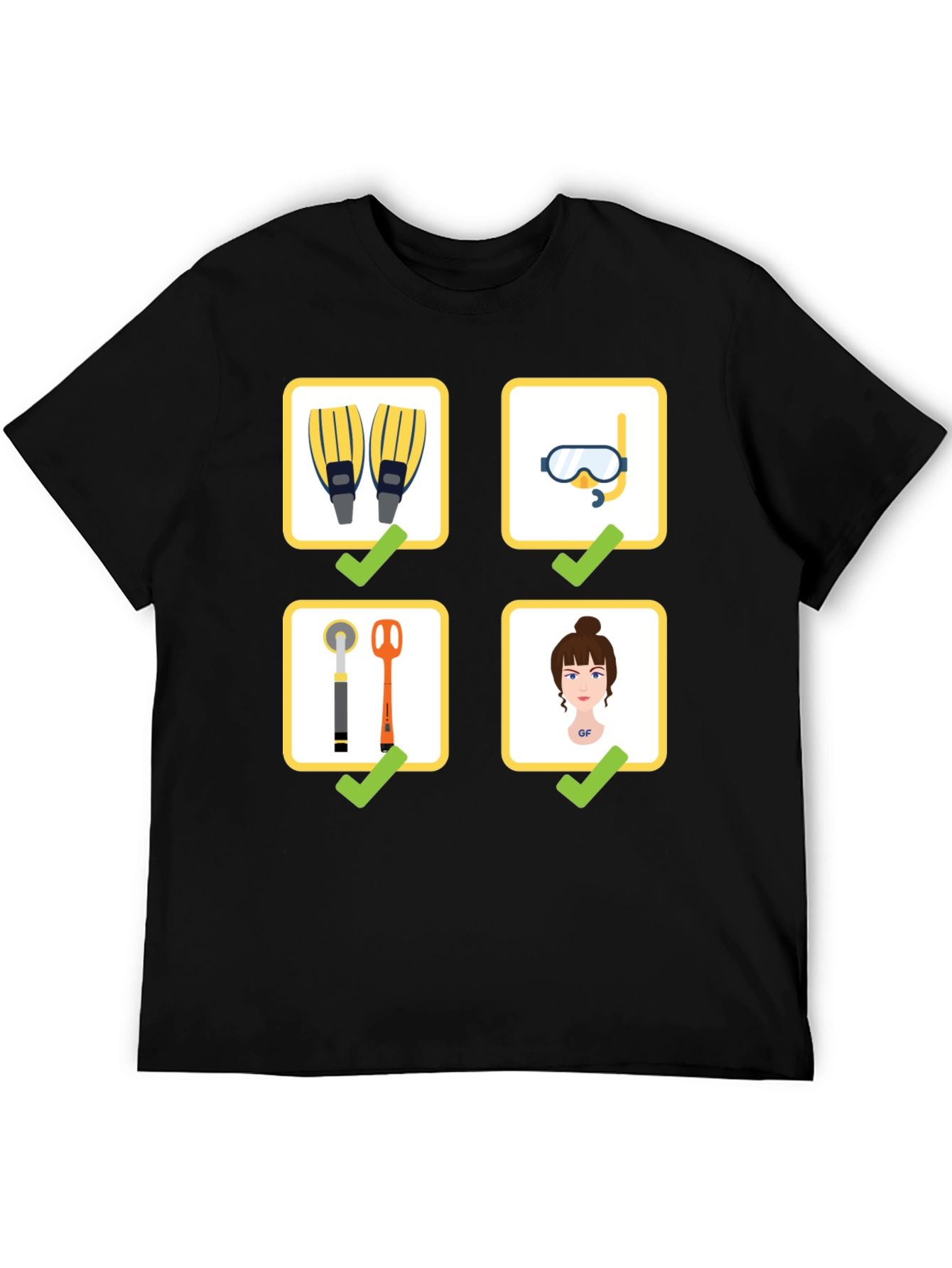 Diving Checklist T-Shirt - Dive Essentials Tee