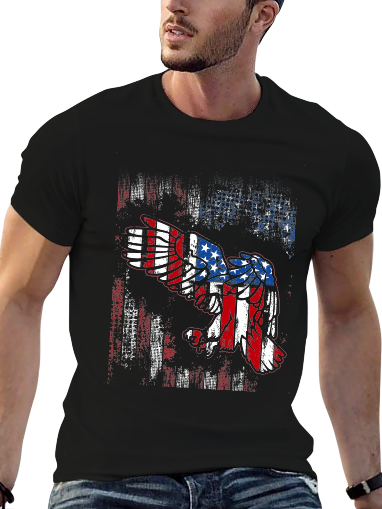 American Flag Eagle Graphic Tee