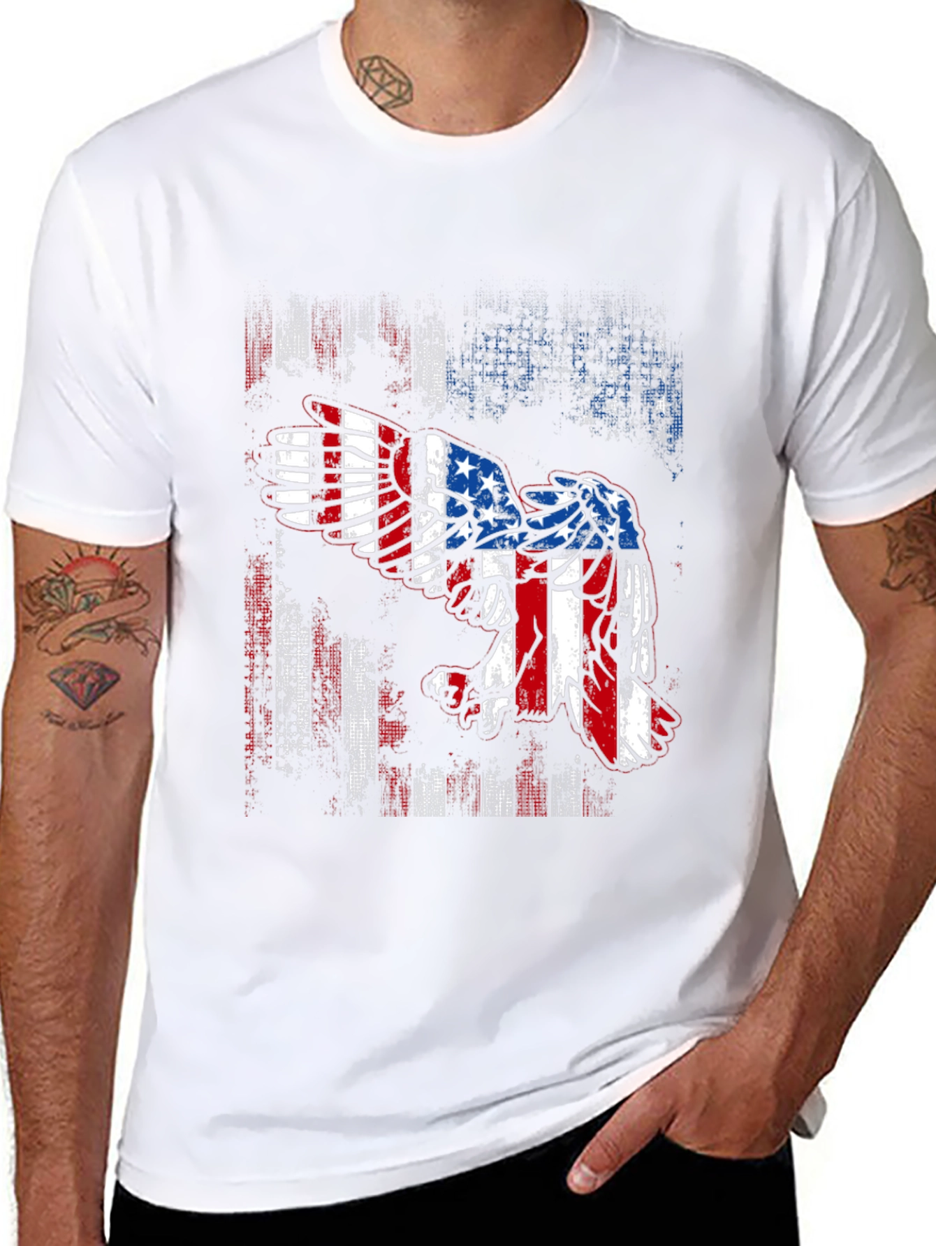 American Flag Eagle Graphic Tee