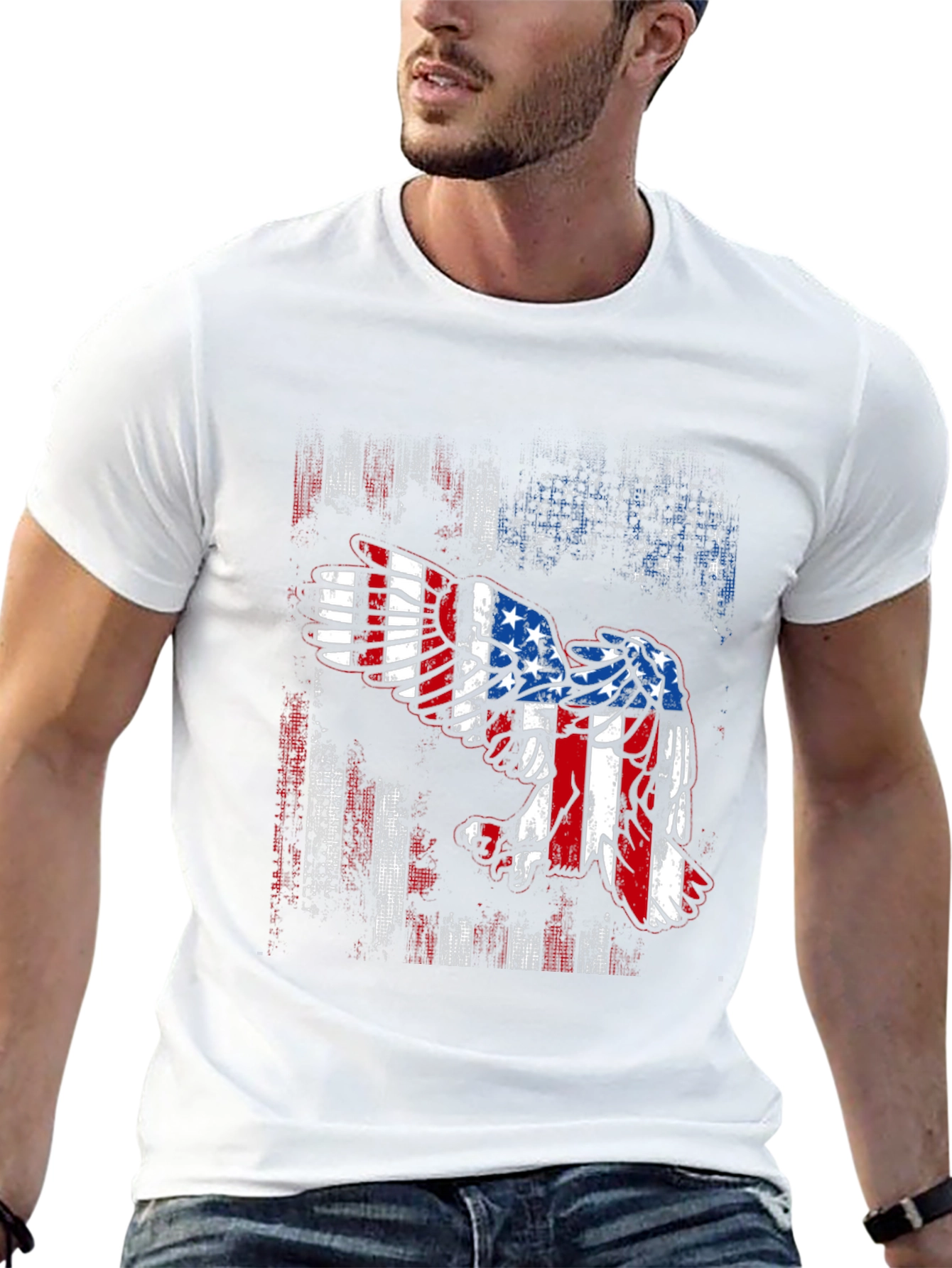 American Flag Eagle Graphic Tee