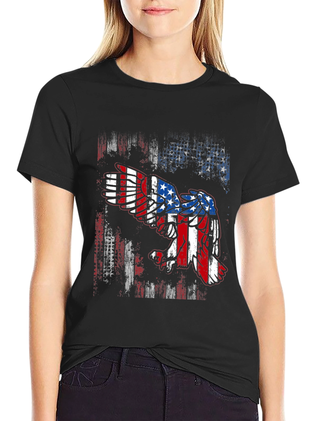 American Flag Eagle Graphic Tee