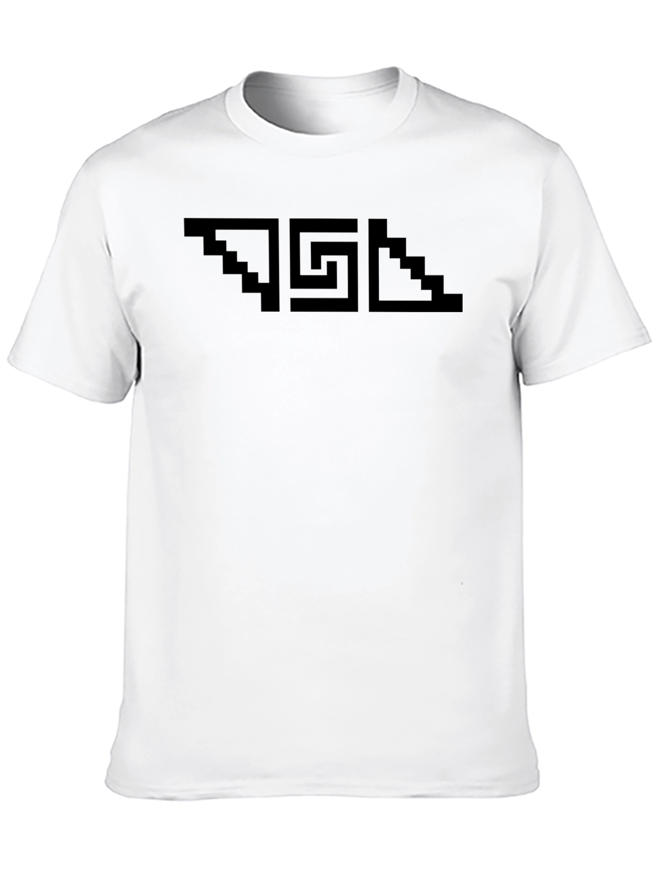 Pixelated Graphic Tee - Black Casual Shirt