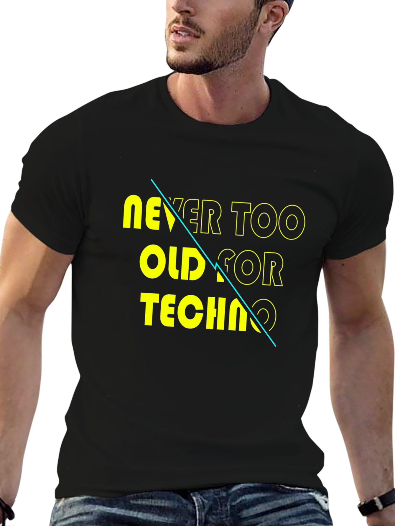 Never Too Old for Techno Graphic Tee