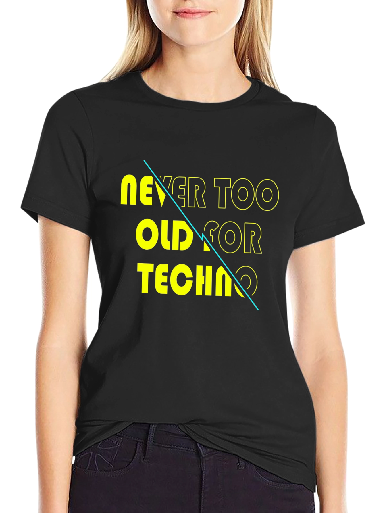 Never Too Old for Techno Graphic Tee