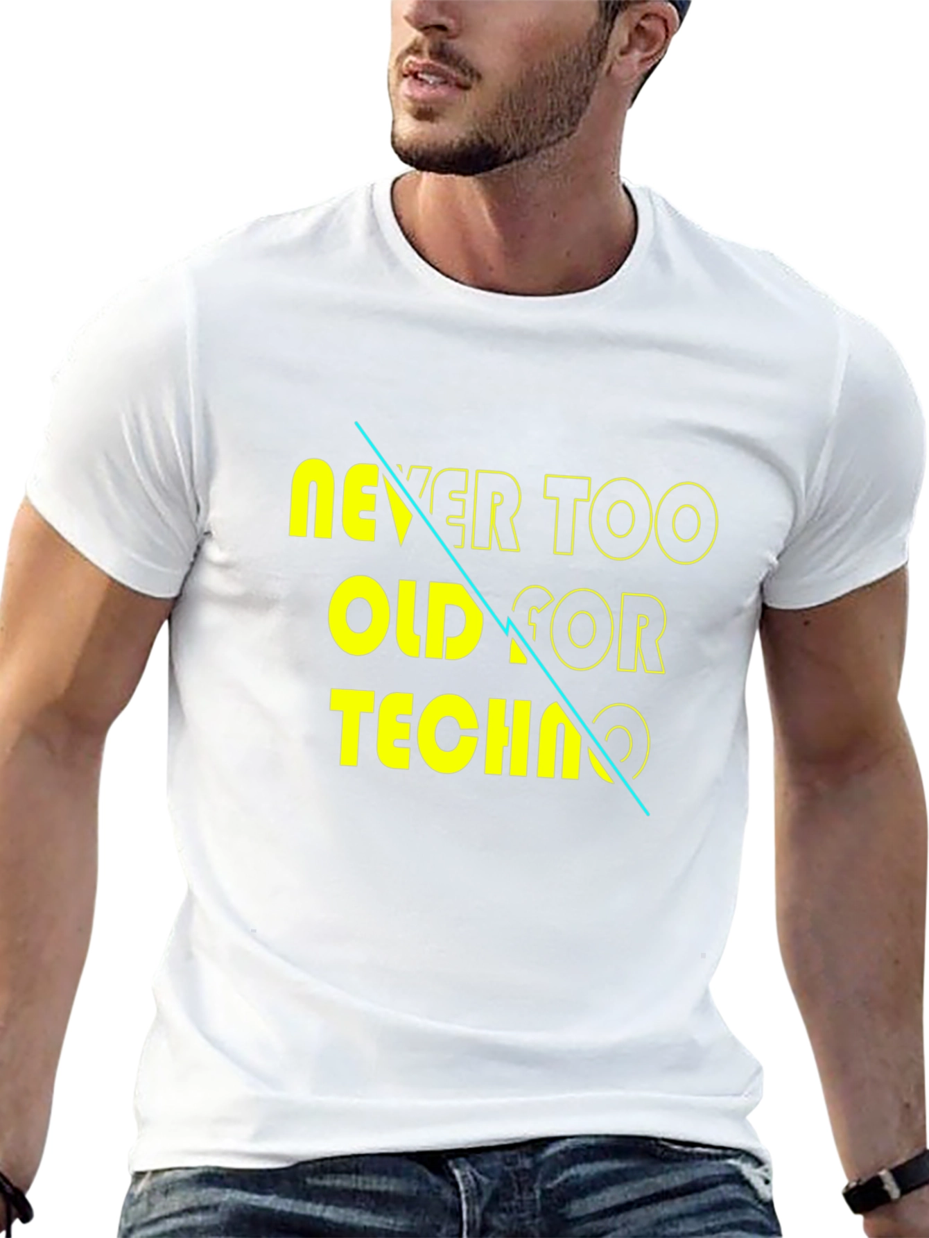 Never Too Old for Techno Graphic Tee