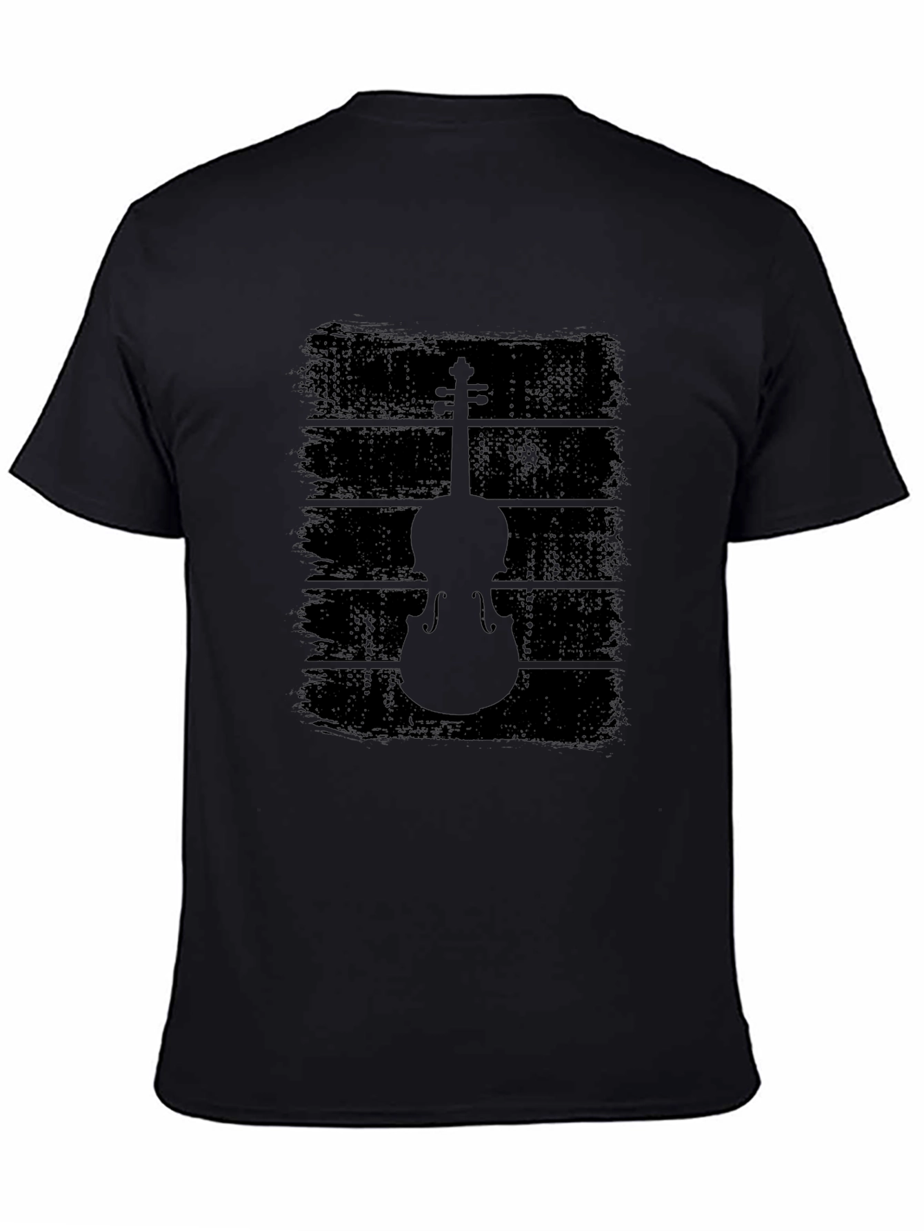 Violin Graphic Black T-Shirt - Musical Style