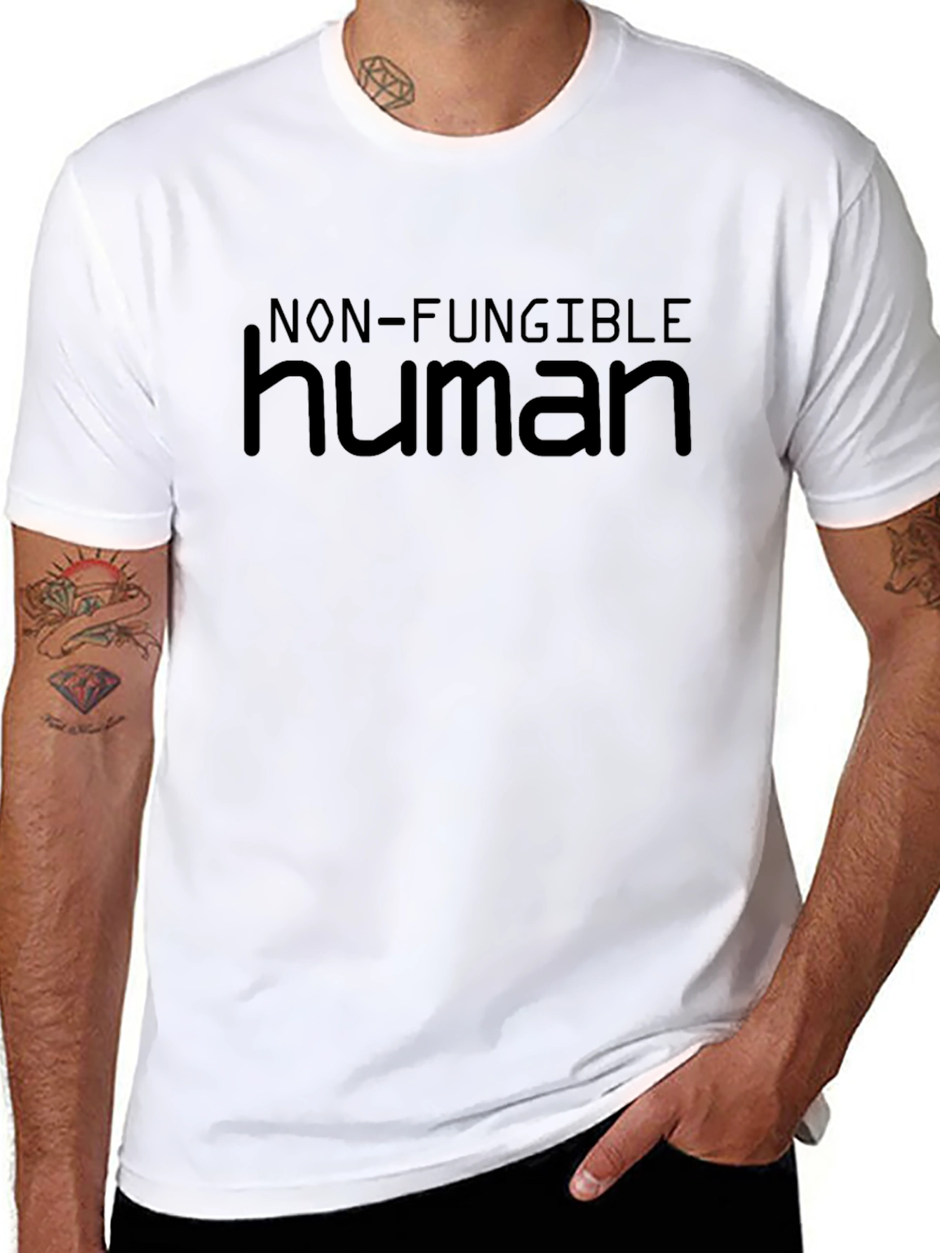 Non-Fungible Human Black T-Shirt