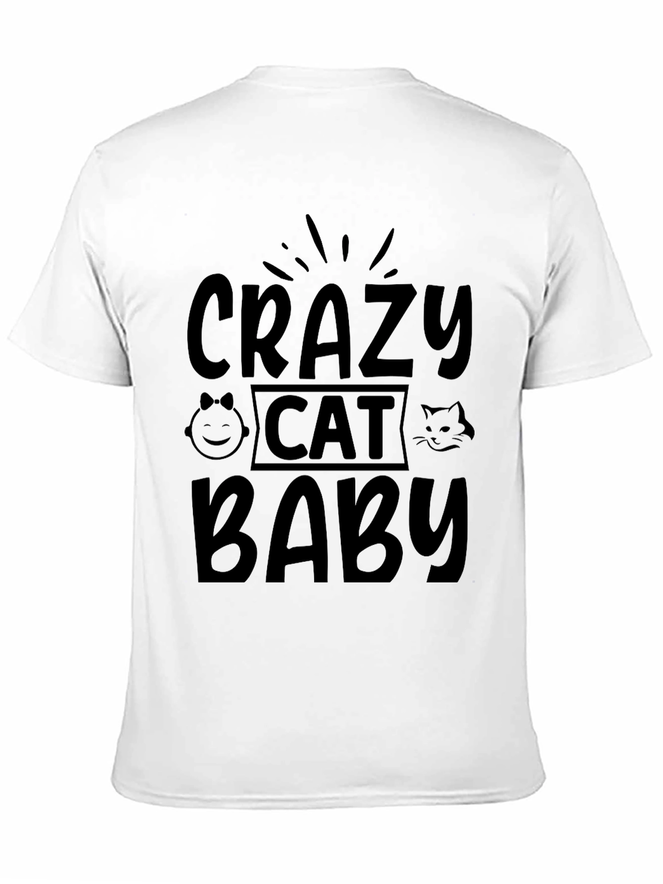 Crazy Cat Baby T-Shirt - Black