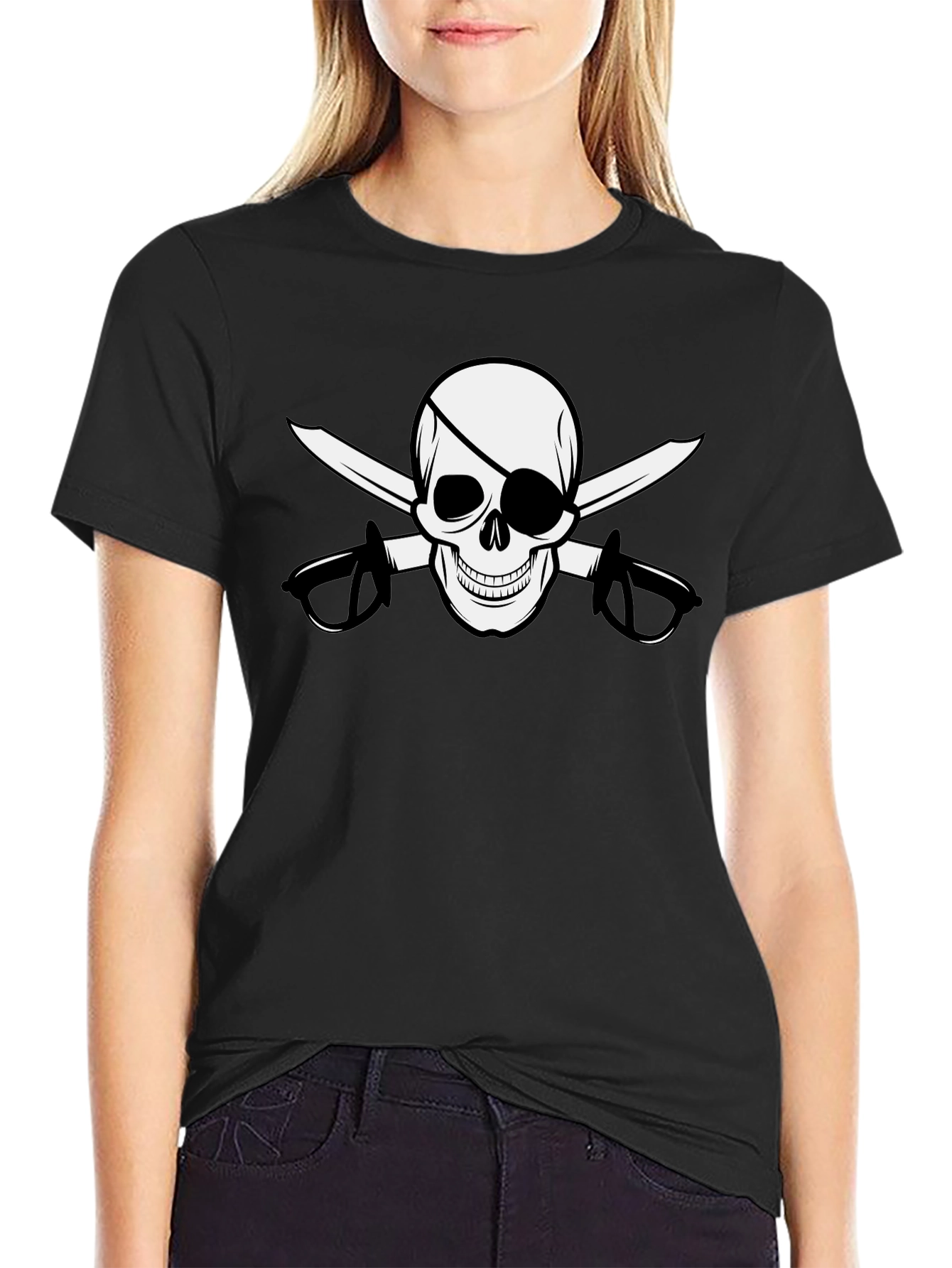 Pirate Skull & Swords Graphic T-Shirt